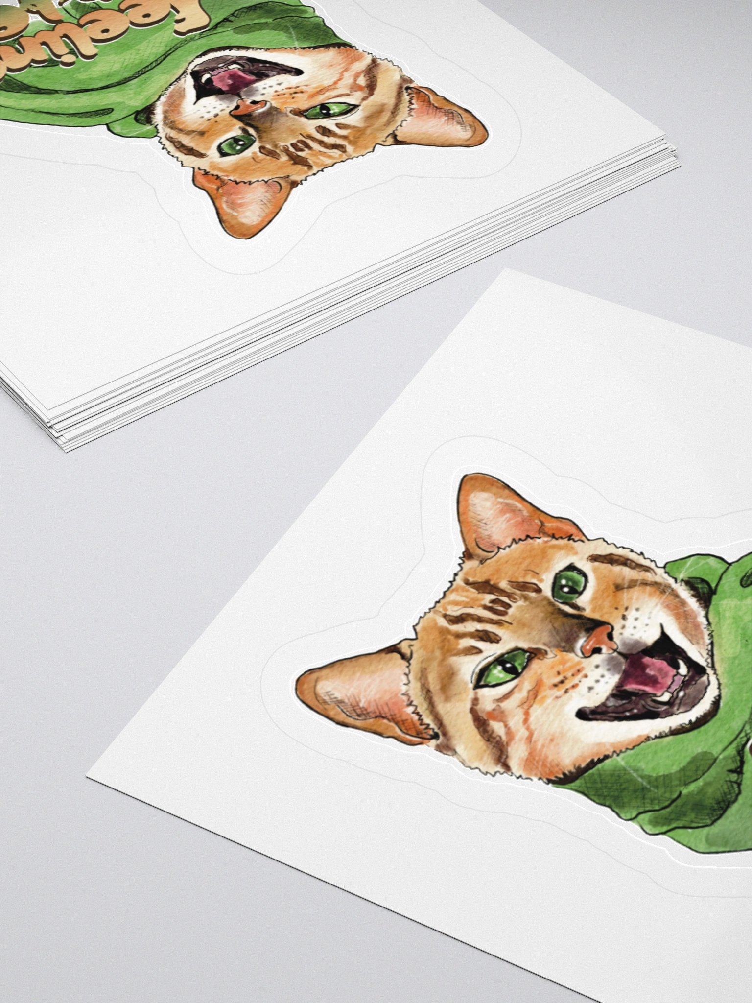 Feeling Purr-fect Cat with a scarf - Sticker product image (11)