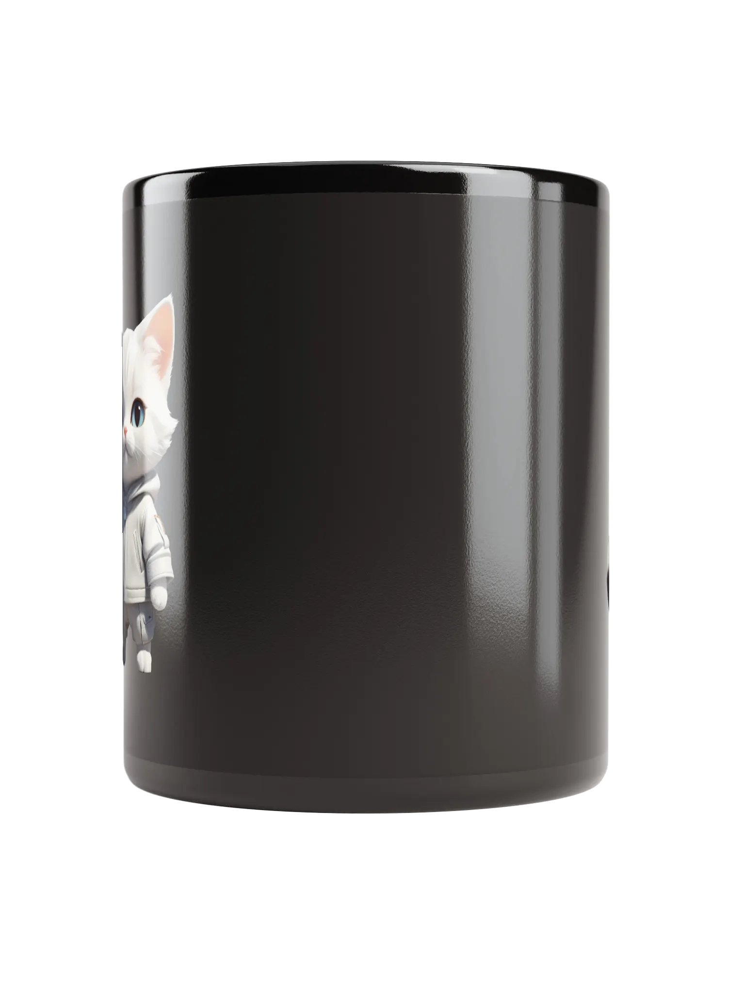 Cute Cartoon Kitty Black Mug product image (5)