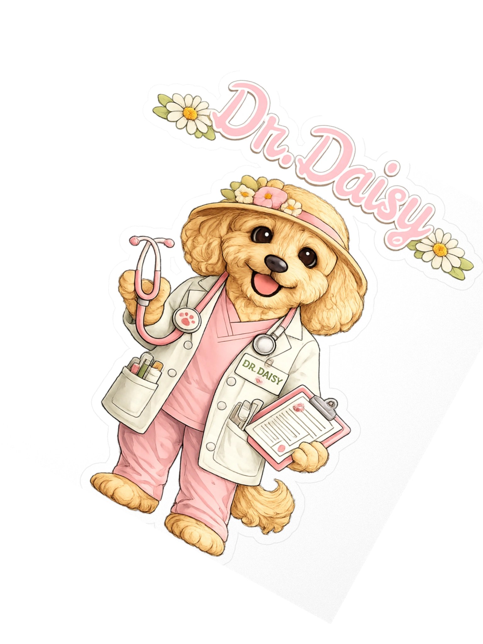 Dr. Daisy Dog Kiss Cut Sticker product image (2)