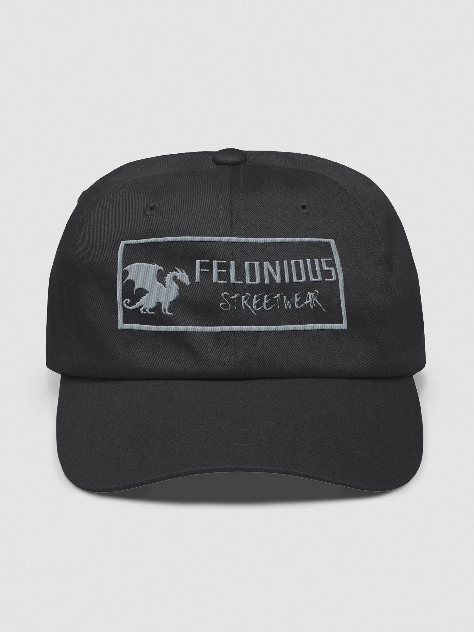 Felonious Streetwear Dragon Silver Logo Dad Hat product image (4)