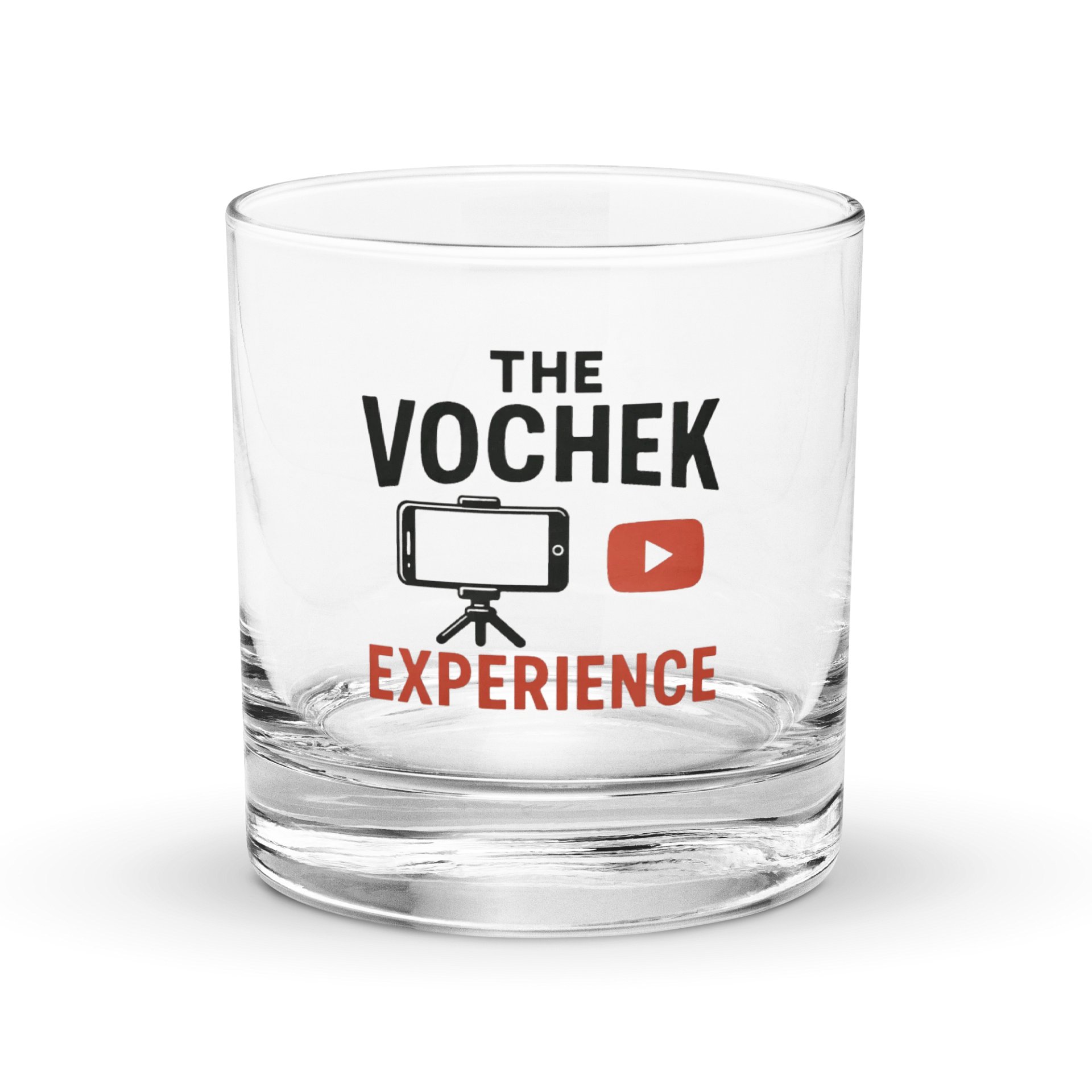 The Vochek Experience Logo Rocks Glass product image (1)