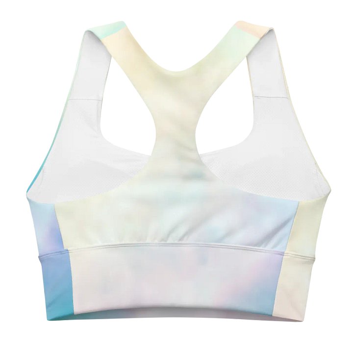 Blur cloud rainbow Design Longline Sports Bra - v1 product image (2)