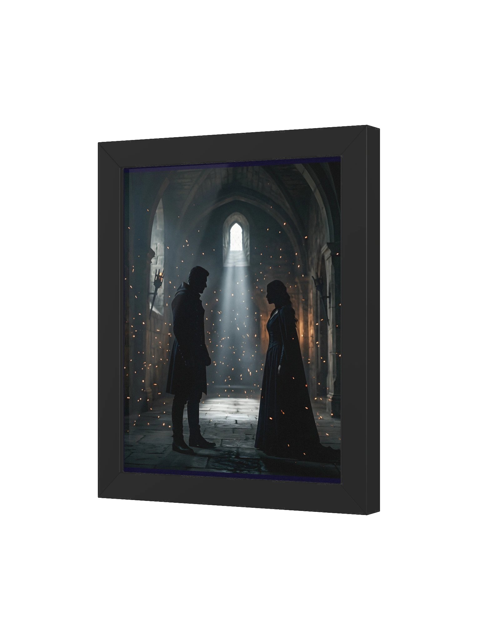 Meeting in the Shadows - Romantasy Silhouette Wall Art product image (18)