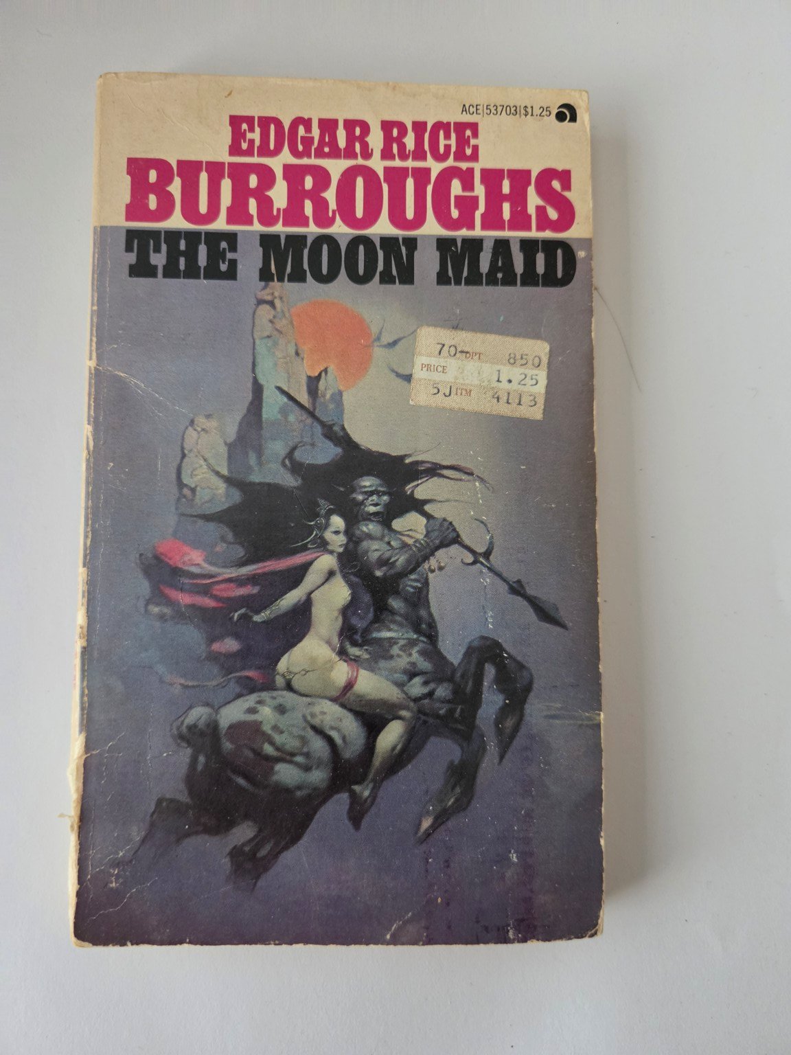 Vintage Edgar Rice Burroughs The Moon Maid – Ace Books Paperback – Vintage Sci-Fi product image (1)