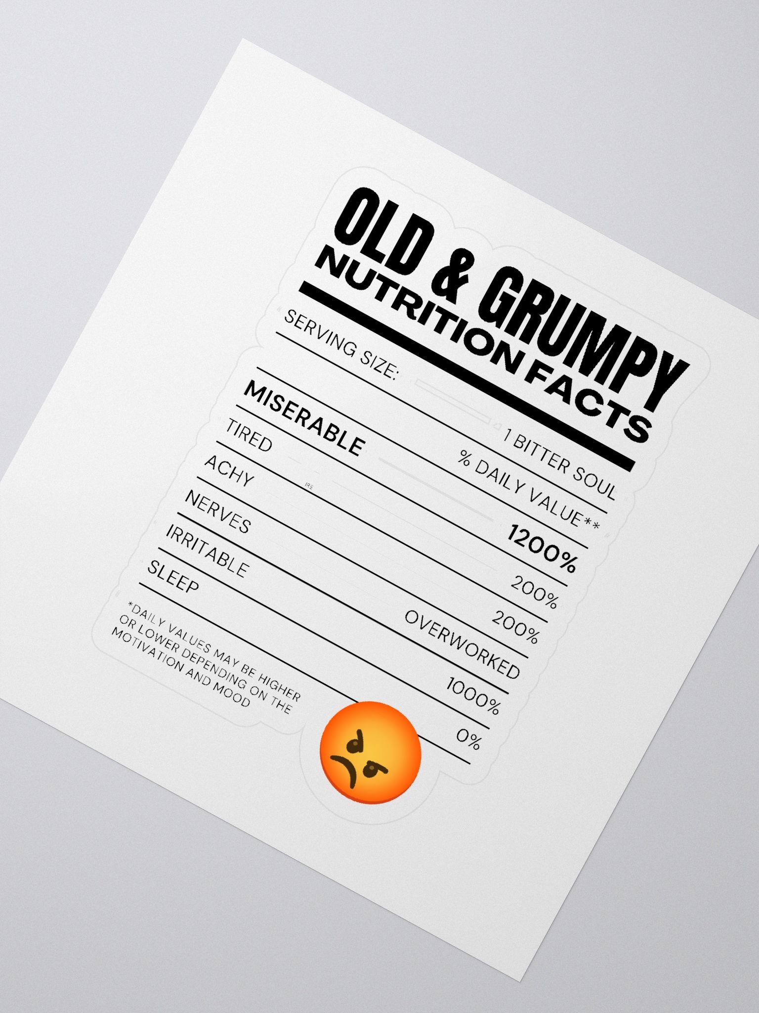 OLD & GRUMPY STICKER product image (2)