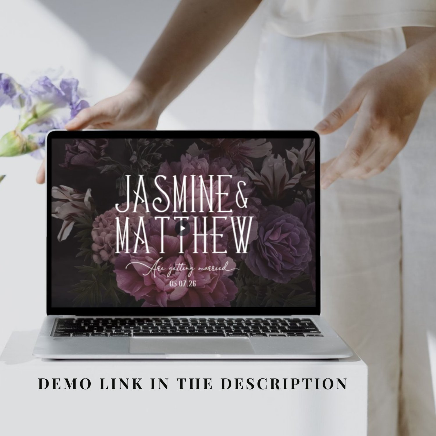 Midnight Bloom Wedding Website | Moody Floral Wedding Template | Editable Canva Website | RSVP Form | Fall Winery Candlelight Theme | Digital Invite product image (10)