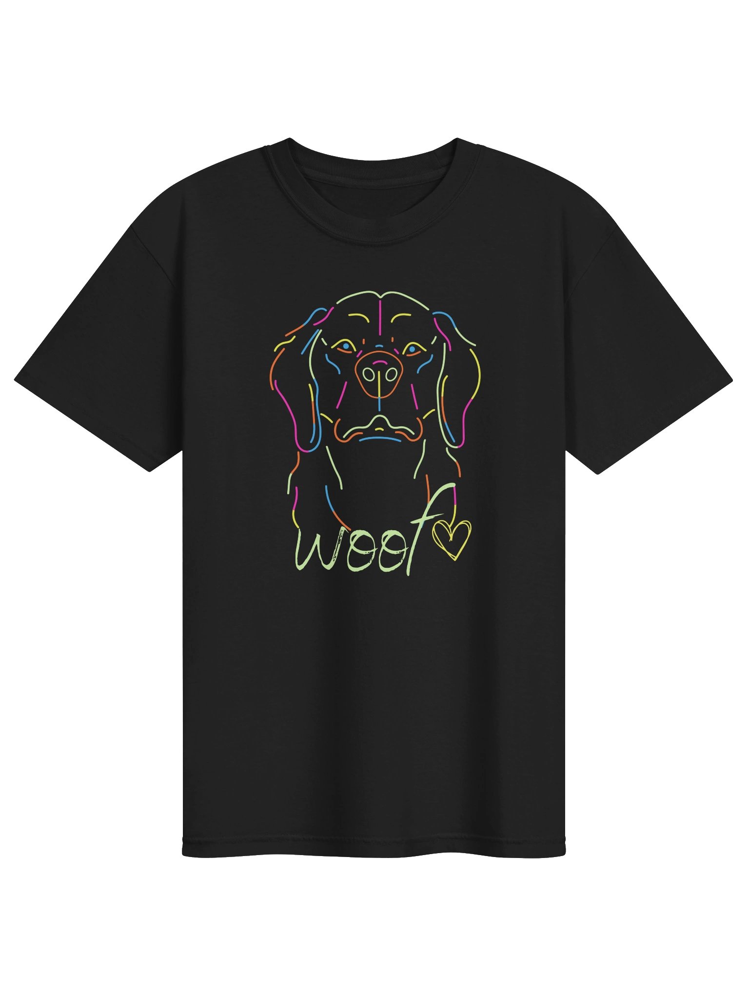 Neon Woof Dog Face - Tee product image (1)