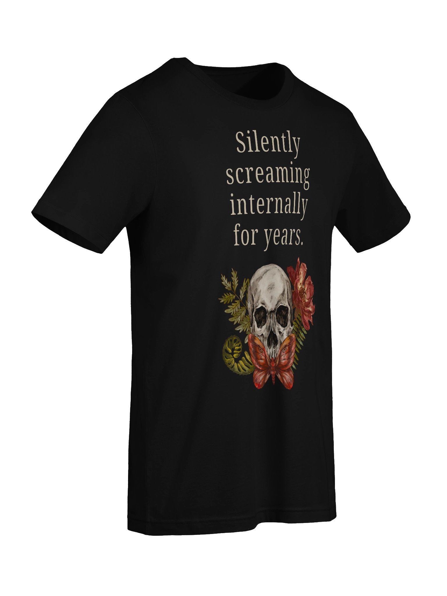 Silently Screaming Internally Shirt | Gothic Chronic Illness & Burnout Tee product image (7)