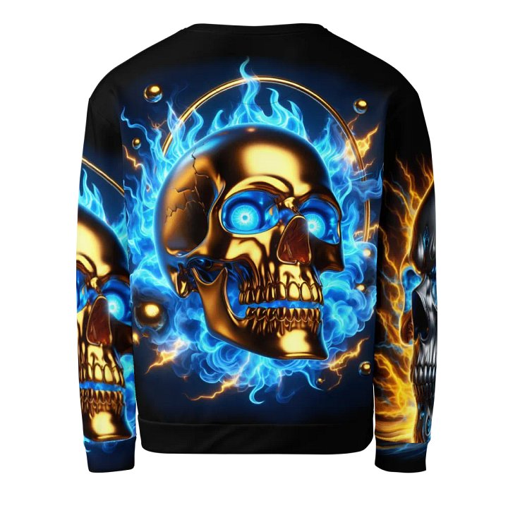 Futuristic Skull Glow - Unisex Sweatshirt #16 product image (2)