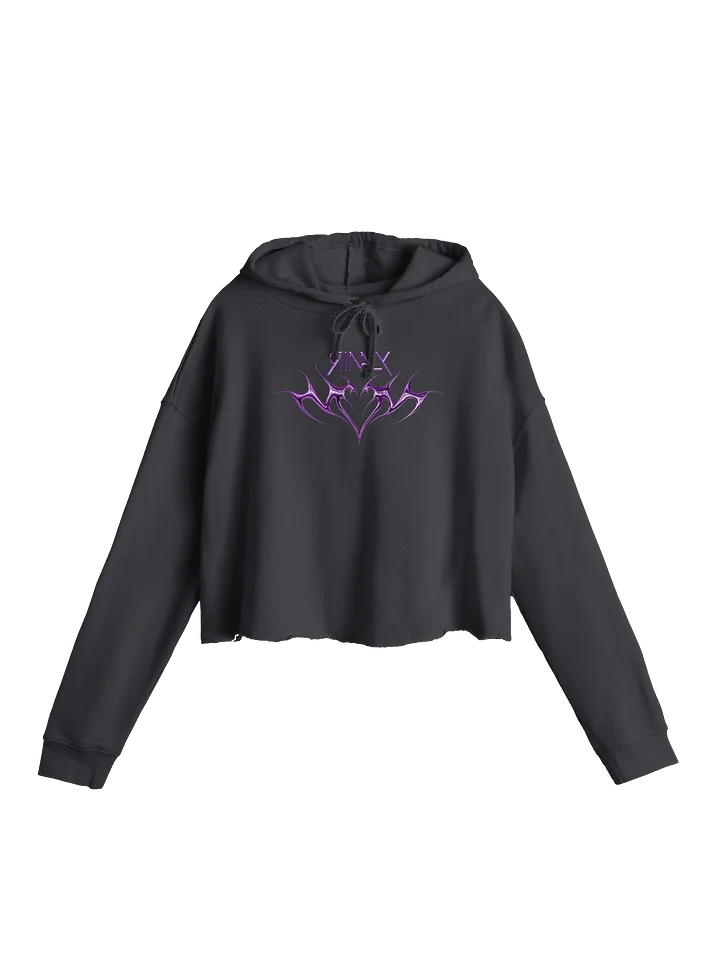 Rinaly - Chrome Purple Heart Crop Hoodie product image (1)