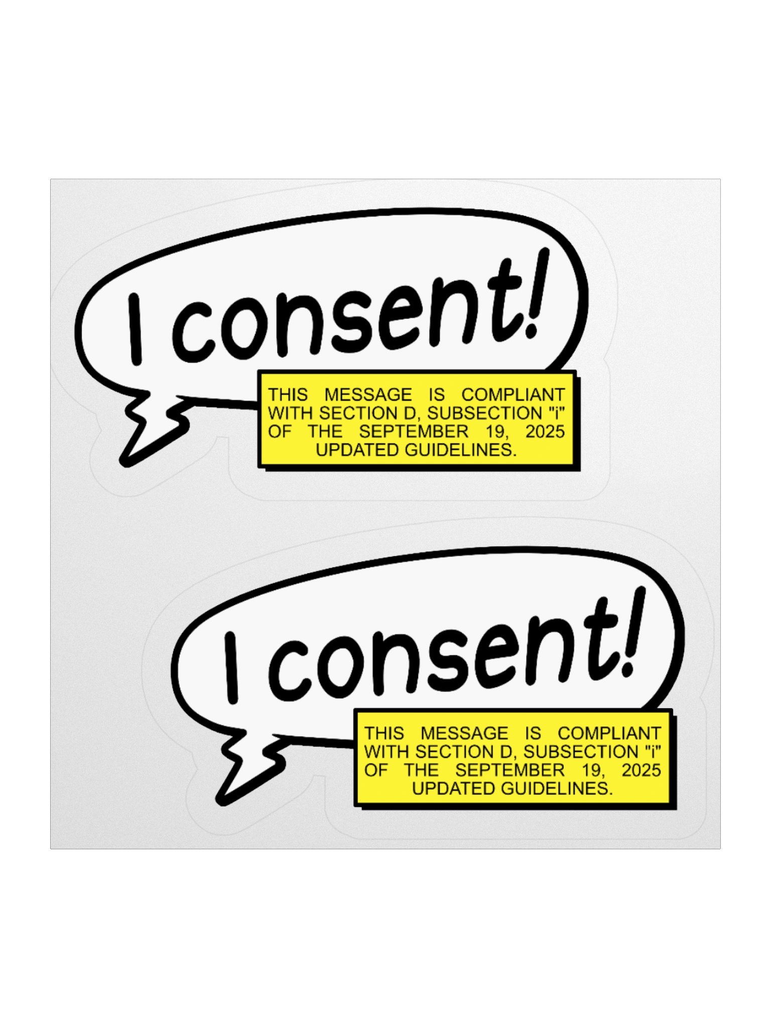 I consent! Legal Requirement product image (2)