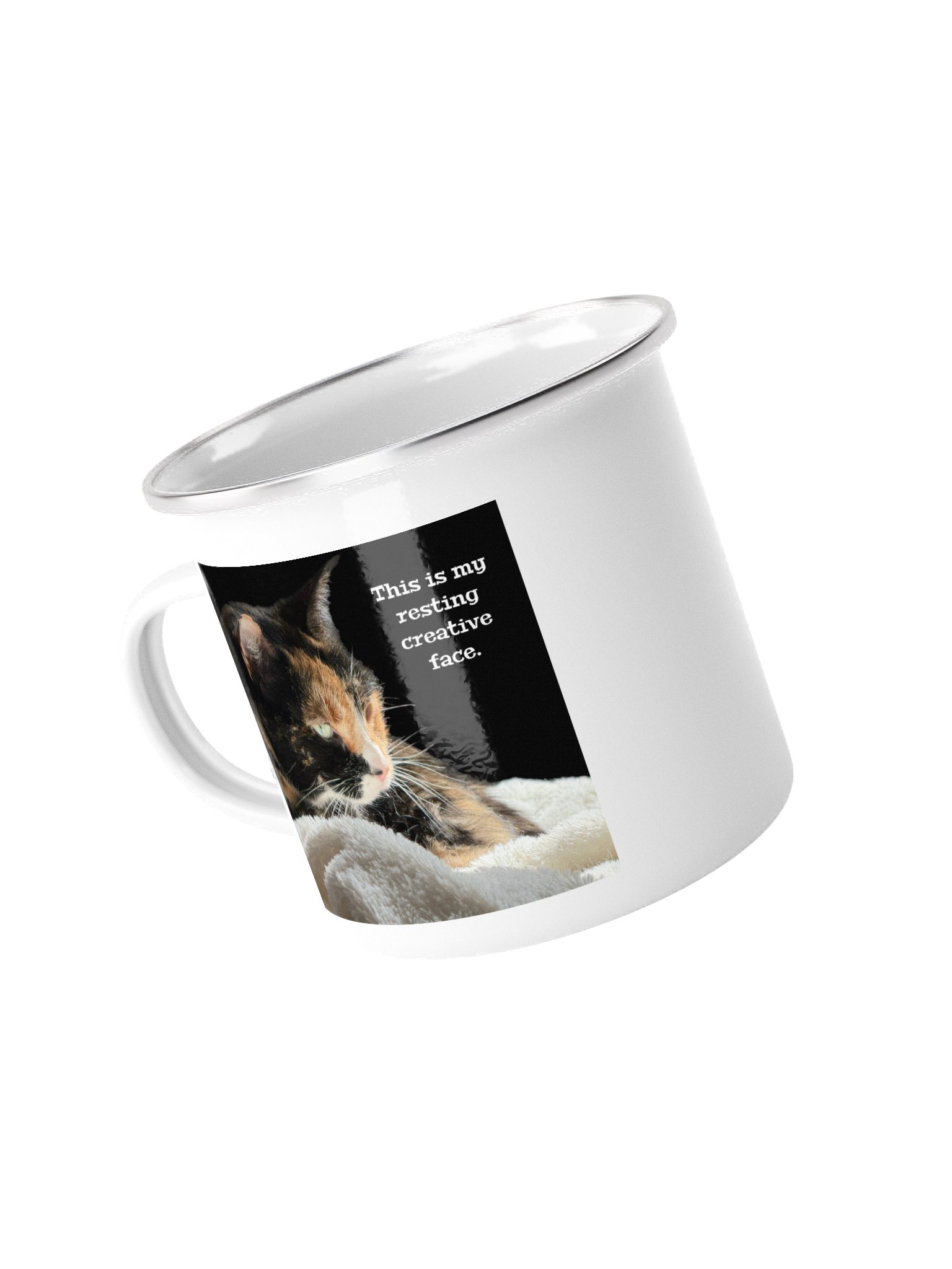 This is my resting creative face. silver rim mug product image (4)
