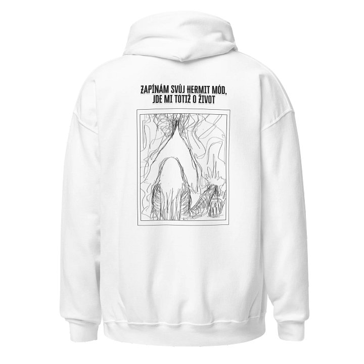 Hermit mód White Hoodie product image (1)