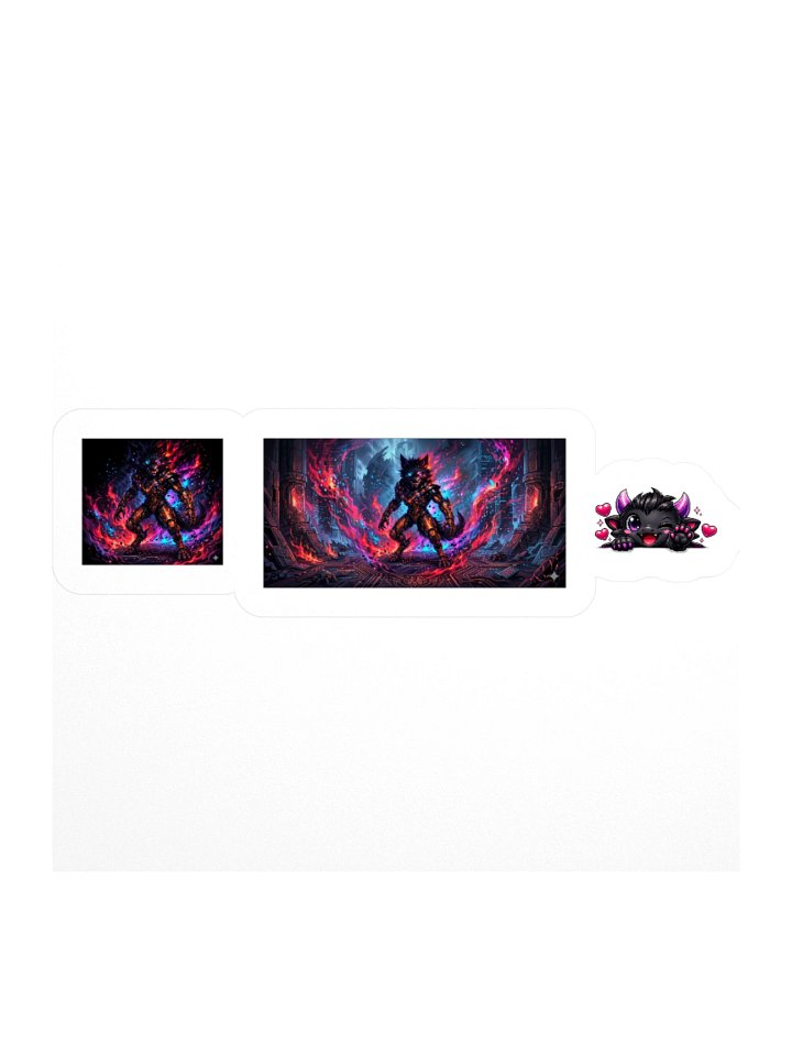 Cyber-Wolf "Neon Rage" Premium Vinyl-Sticker product image (2)