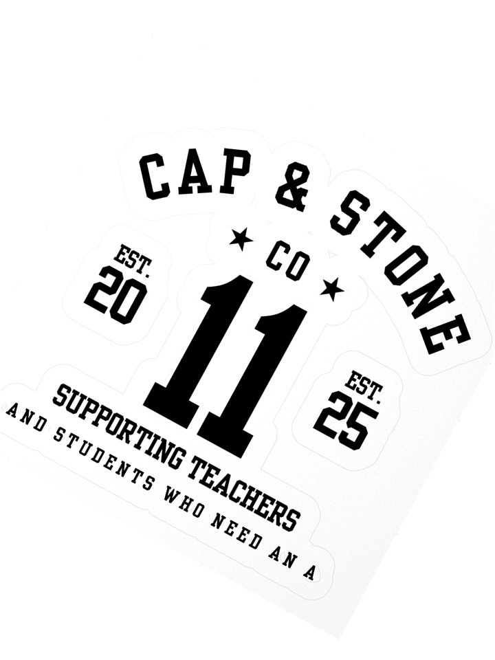 Cap & Stone Letterman Kiss Cut Stickers product image (4)