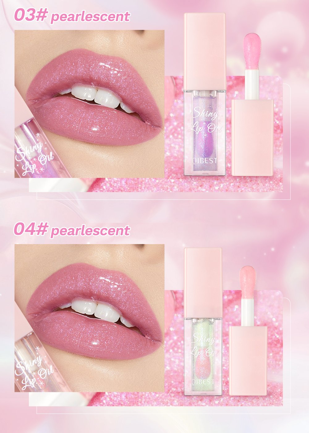 Glitter Pearl Lip Oil Set – 6 Piece Shiny Color-Changing Gloss Collection product image (7)