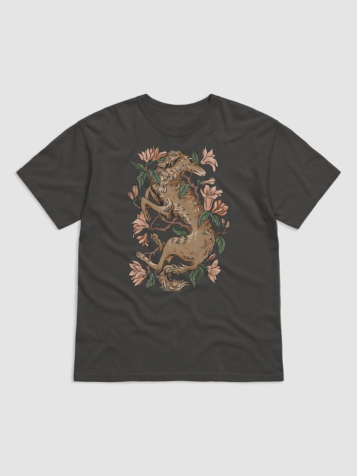Goblincore and Cottagecore Shirts for Dog Lovers | Greyhound Lying on Magnolia Flowers Botanicals T-Shirt product image (21)