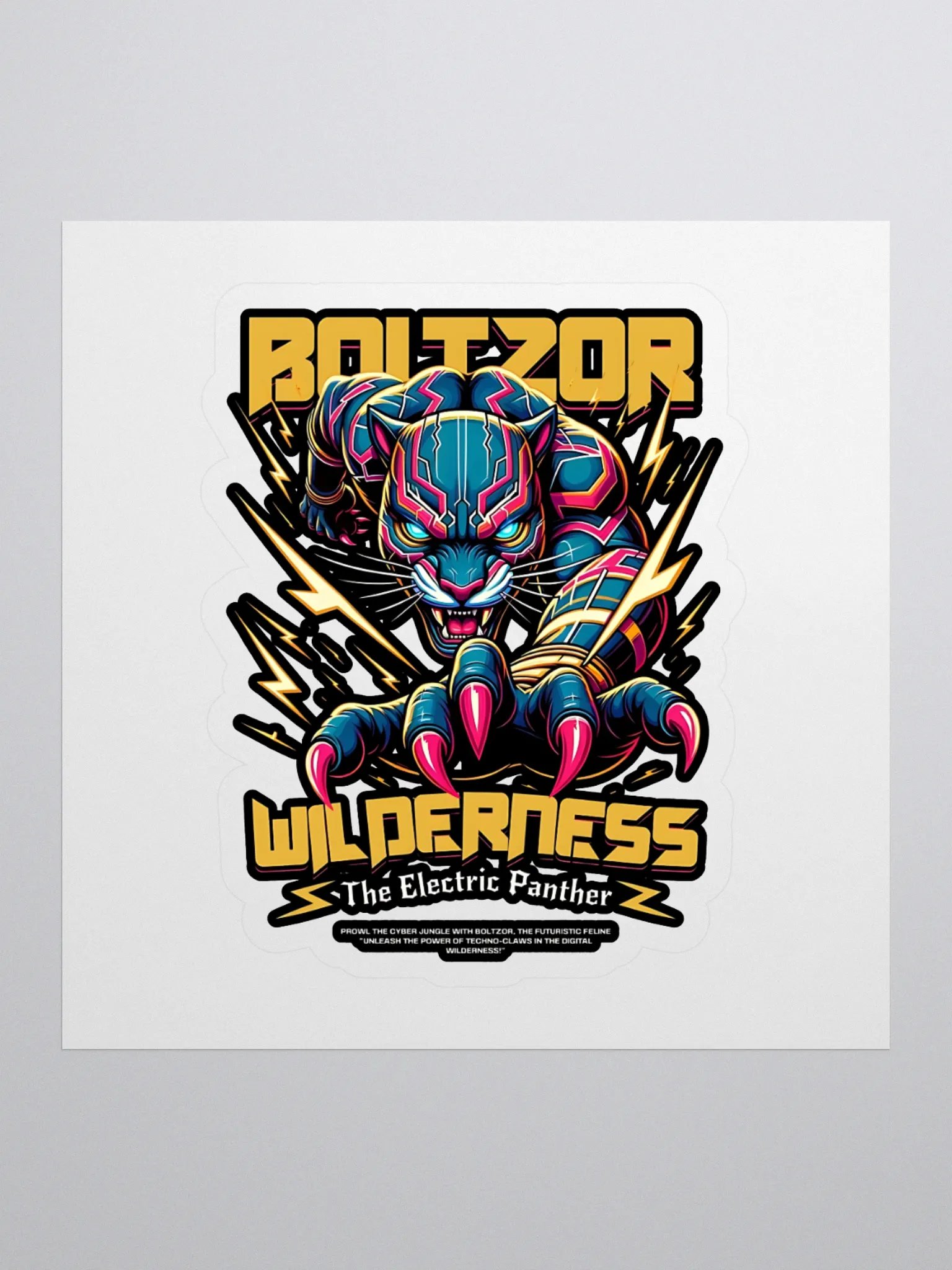 BOLTZOR Electric Panther Stickers product image (1)