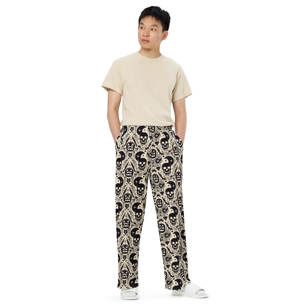 Moonlit Gothic All-Over Wide-Leg Pants product image (6)