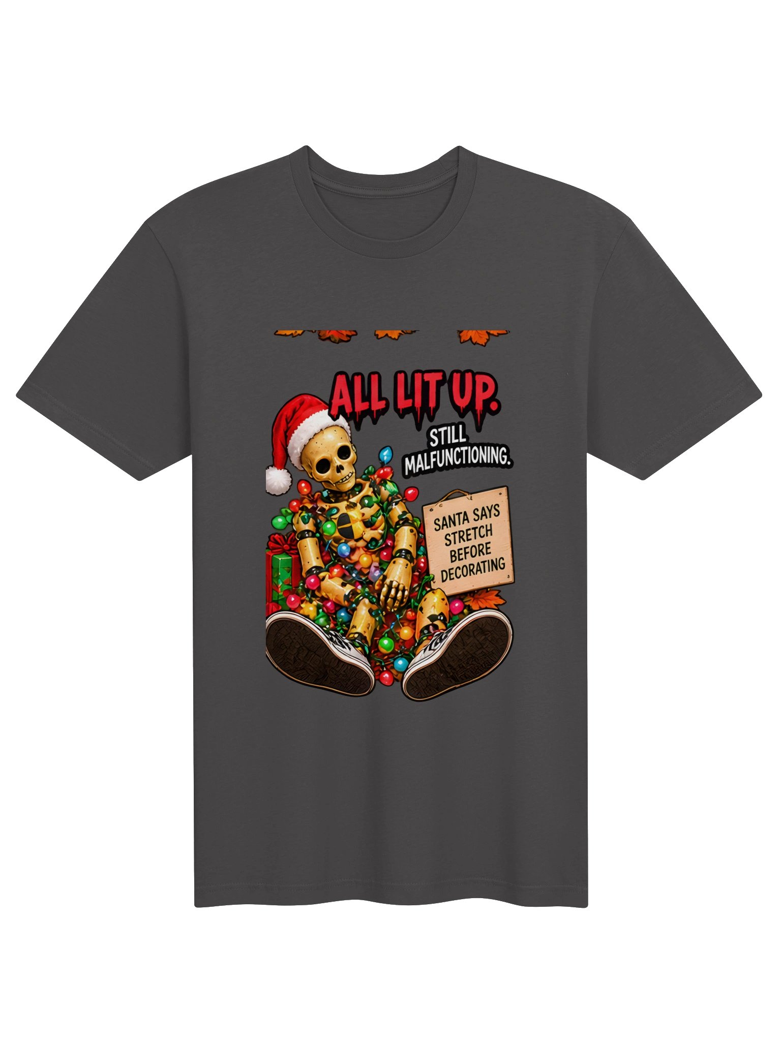 Funny Christmas Shirt — All Lit Up, Still Malfunctioning | Broken Sleigh™ product image (2)