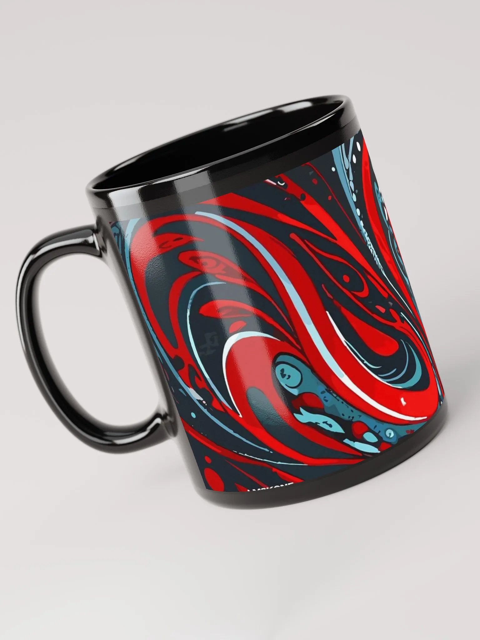 Dynamic Swirls Black Glossy Mug product image (1)