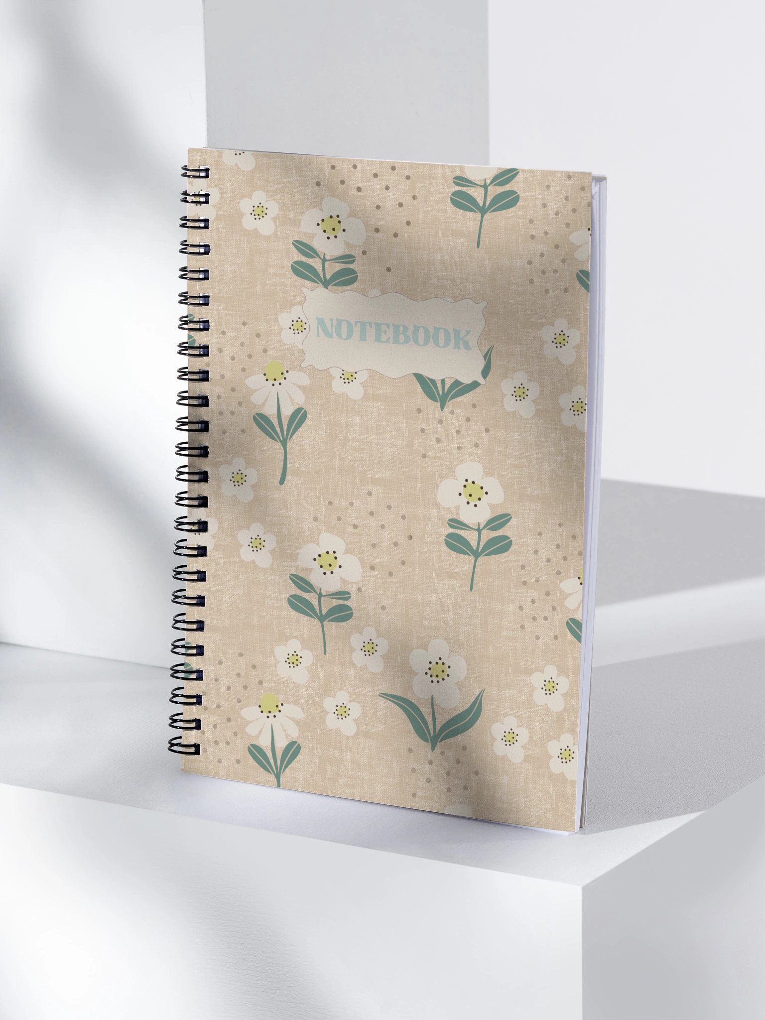 Field Daisies & Dots Spiral Notebook product image (1)