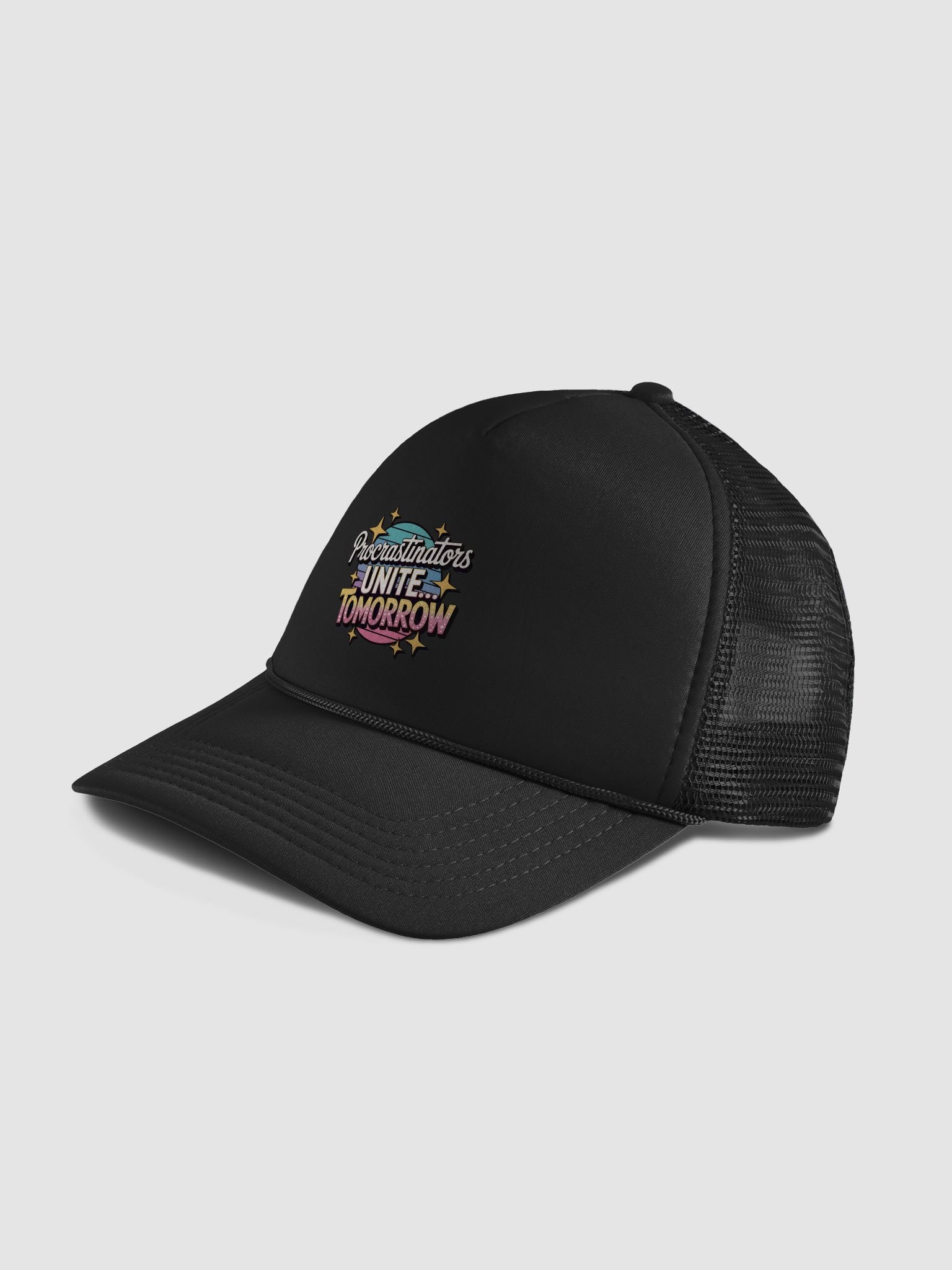 Sparkling Procrastination Foam Trucker Hat product image (4)