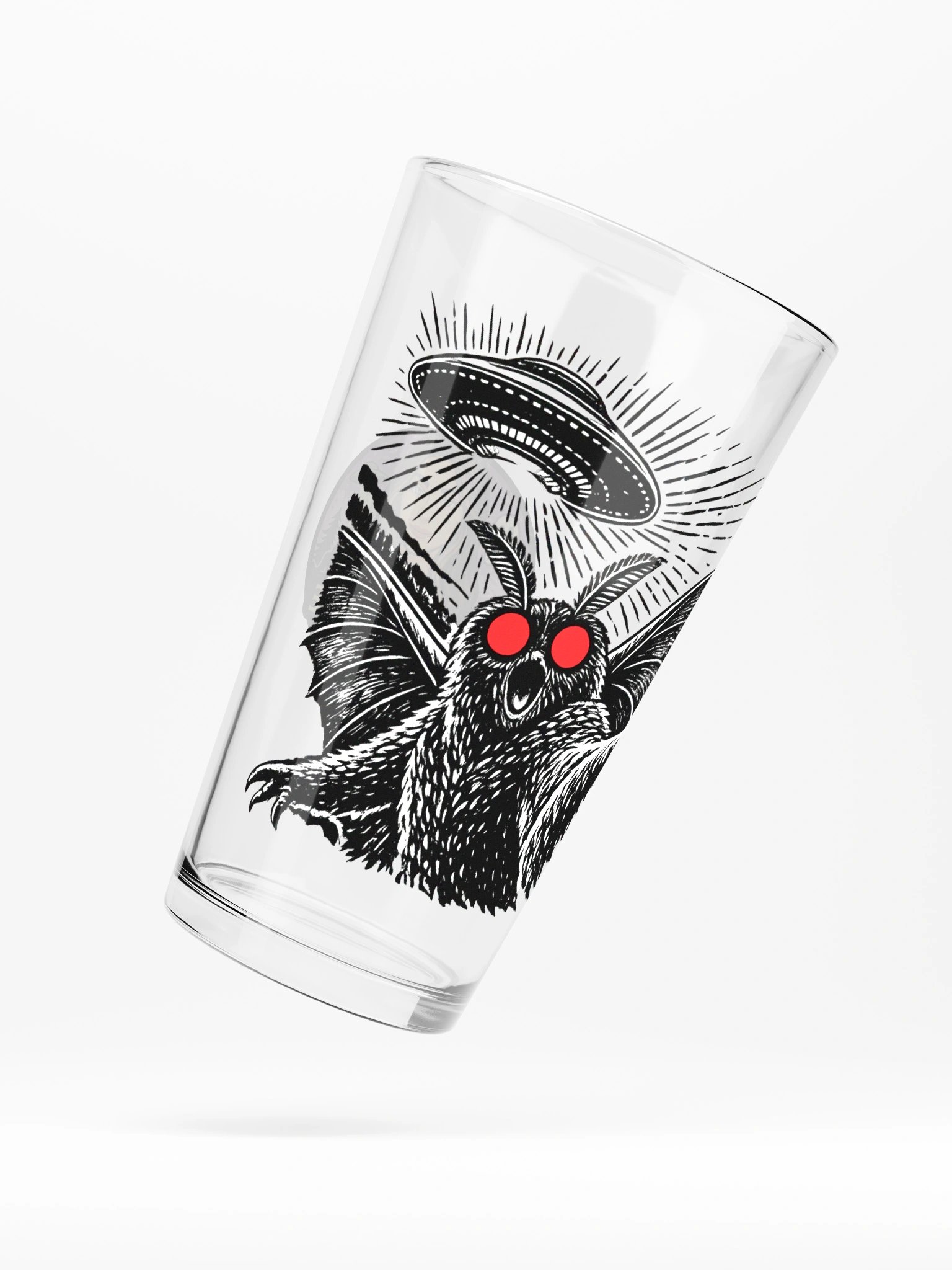 MOTHMAN SELFIE SHAKER PINT GLASS 16oz product image (1)