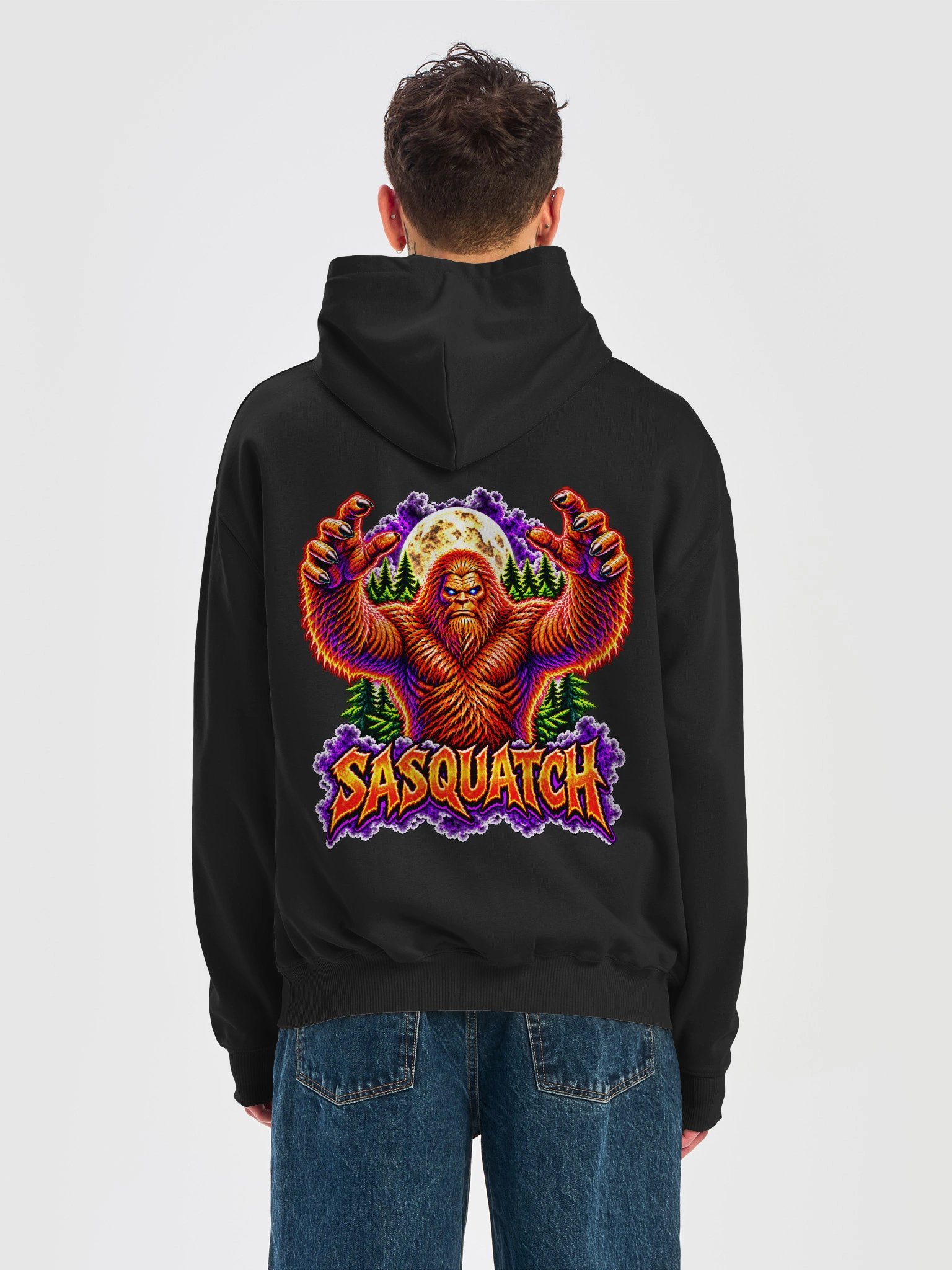 Sasquatch: Neon Nightmares – Back Print Hoodie product image (5)