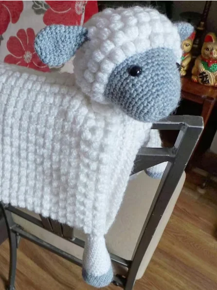 Crochet Sheep Blanket Pattern - 3in1 Pram Toy Lovey PDF Pattern - Crafting Happiness product image (6)
