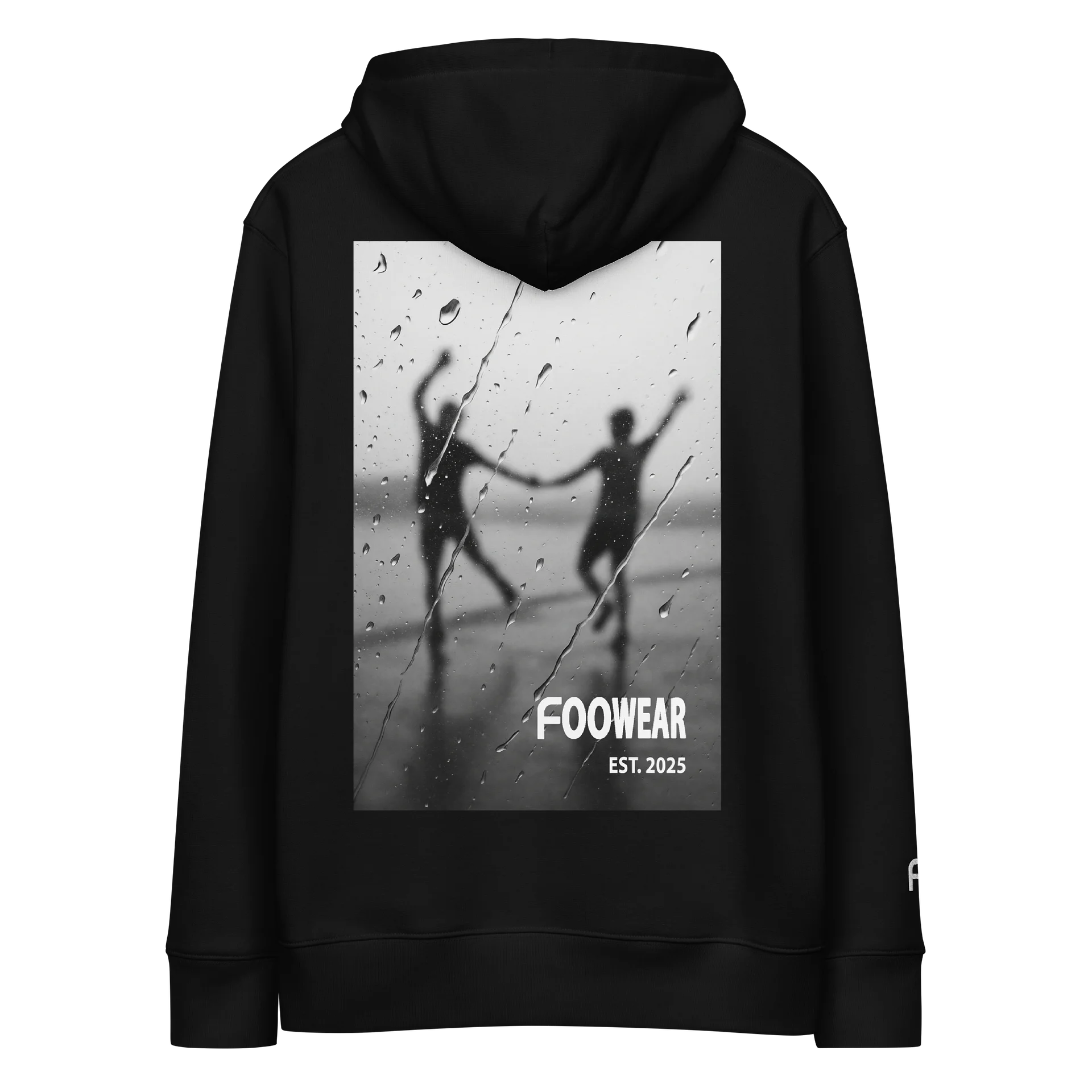 Embroidered Monogram Hoodie in Black with Backprint product image (4)