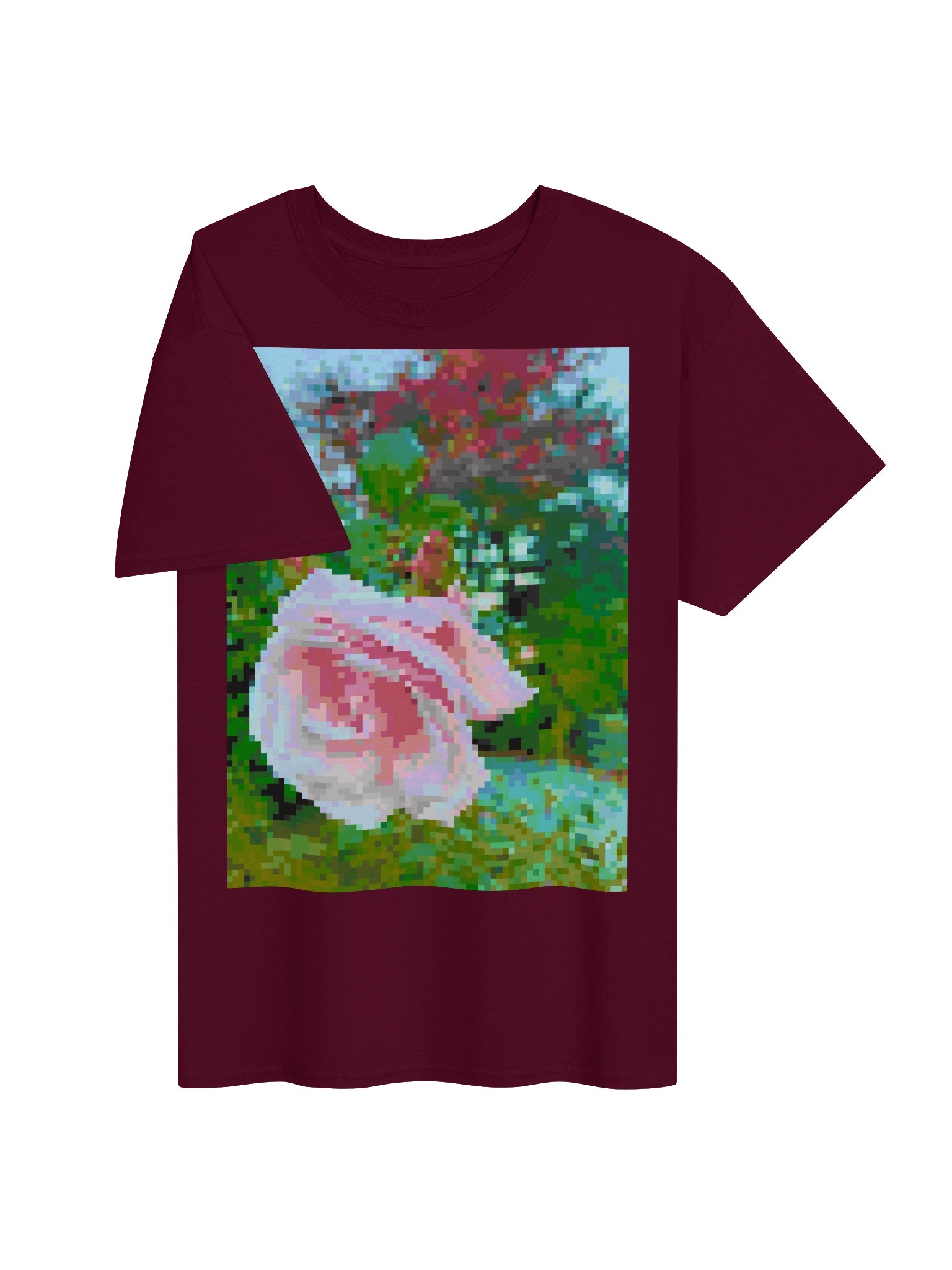 pixel rose graphic tee product image (13)