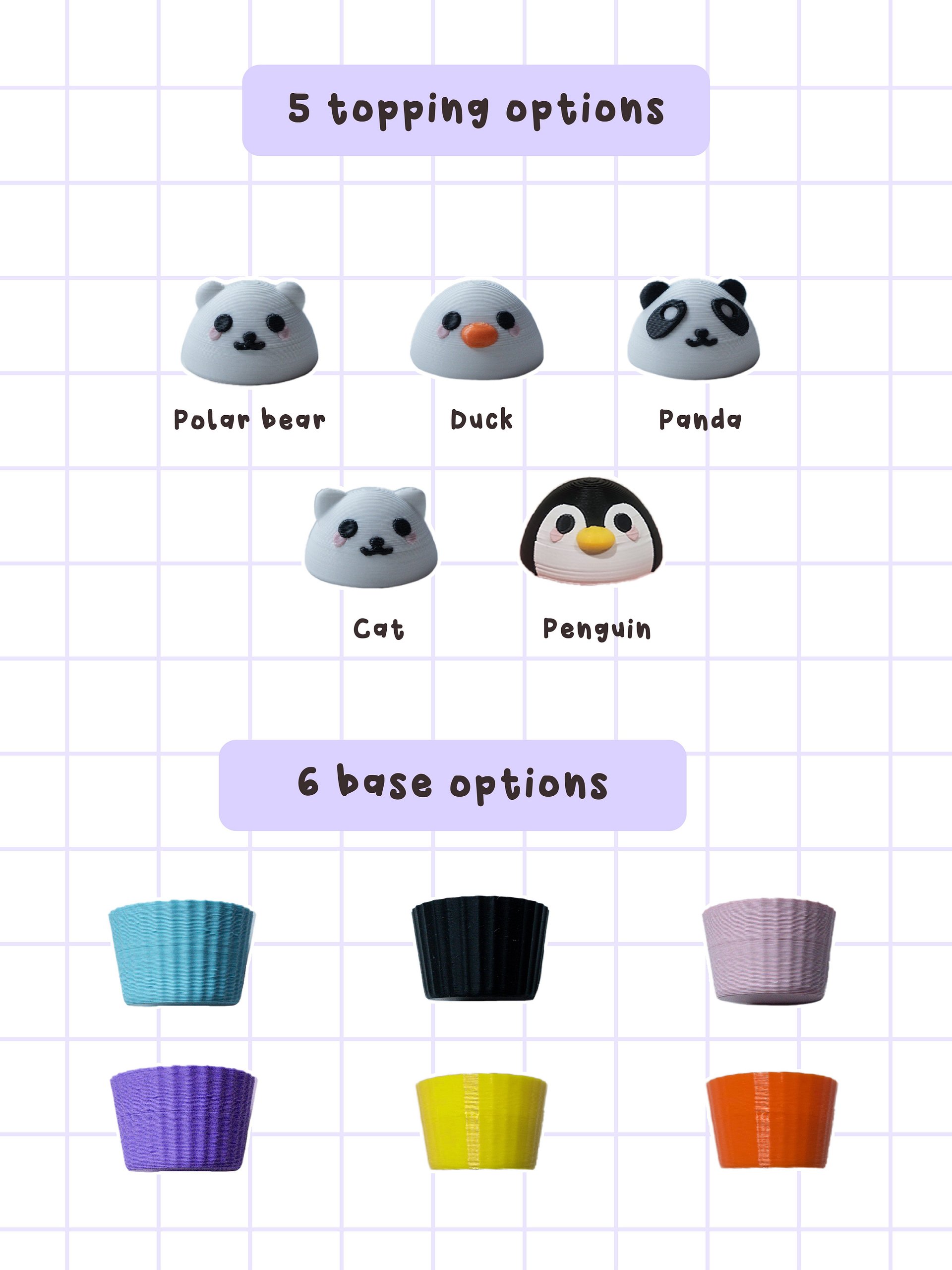 cupcake clicky keychain product image (3)