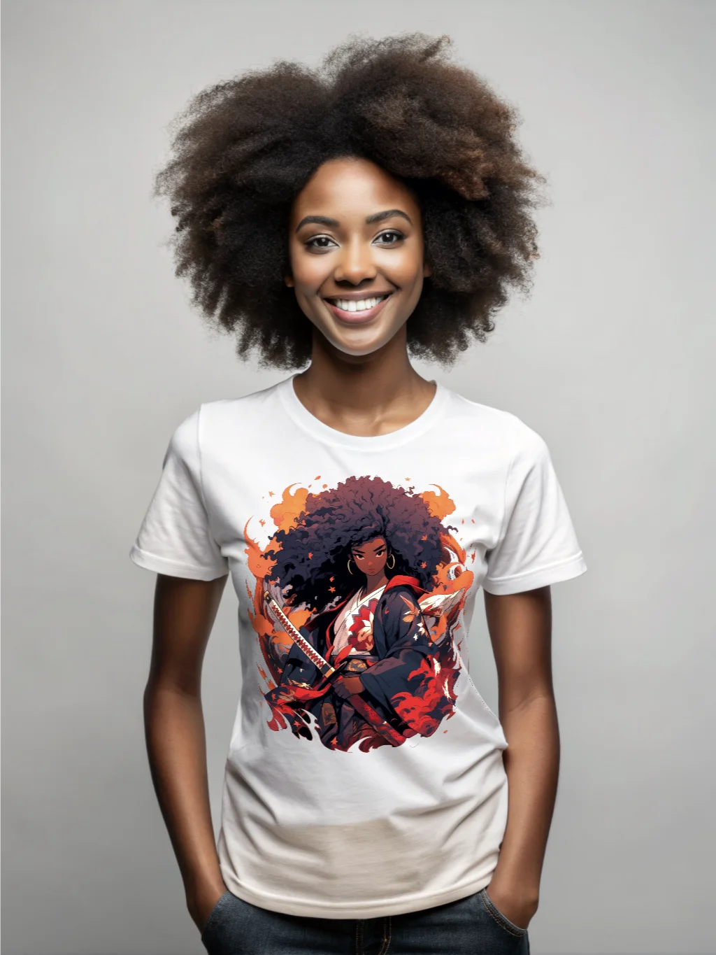 Afro Katana Beauty T-shirt product image (2)