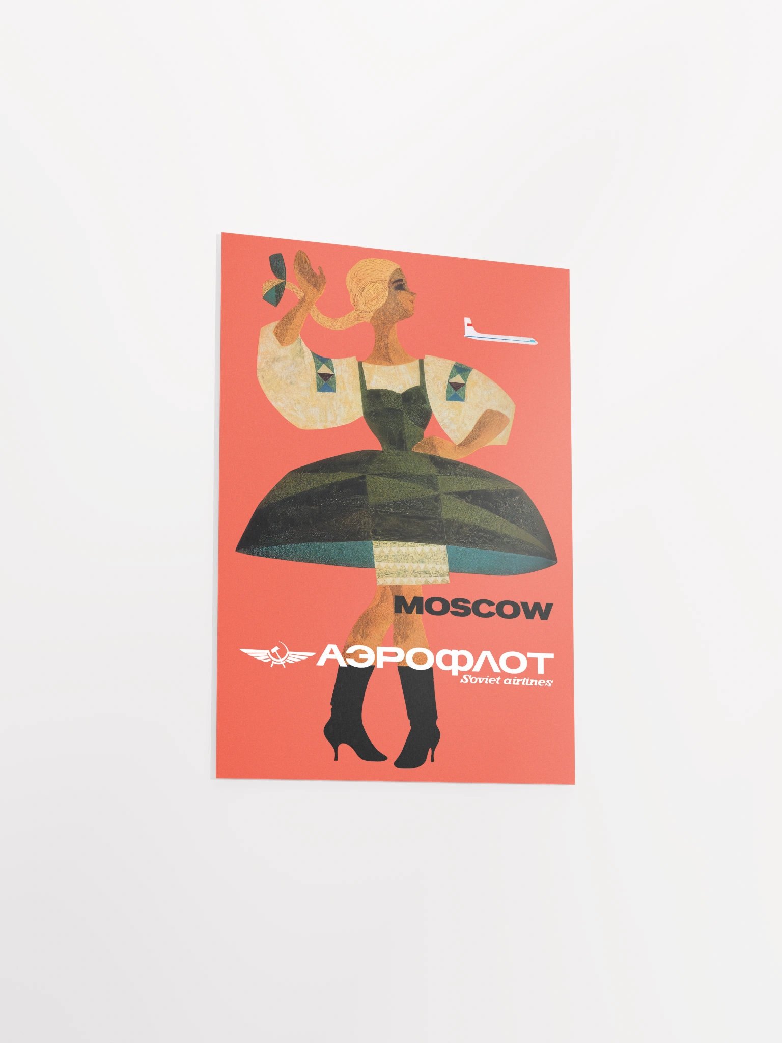 Soviet Aeroflot, USSR airlines 1970s: Moscow — Soviet retro travel poster product image (8)