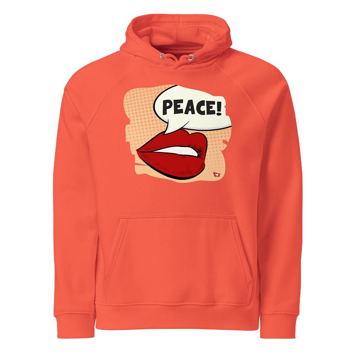 ORGANIC UNISEX HOODIE, PEACE product image (2)
