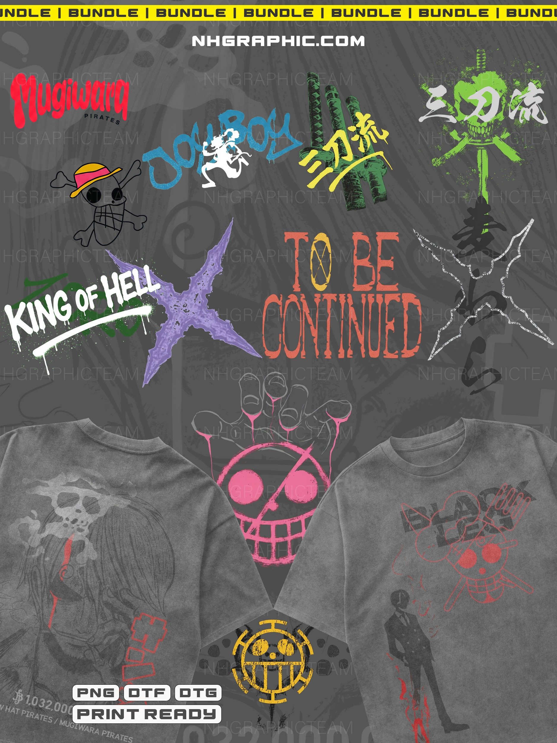 11-Piece One Piece Front & Back PNG Bundle product image (2)