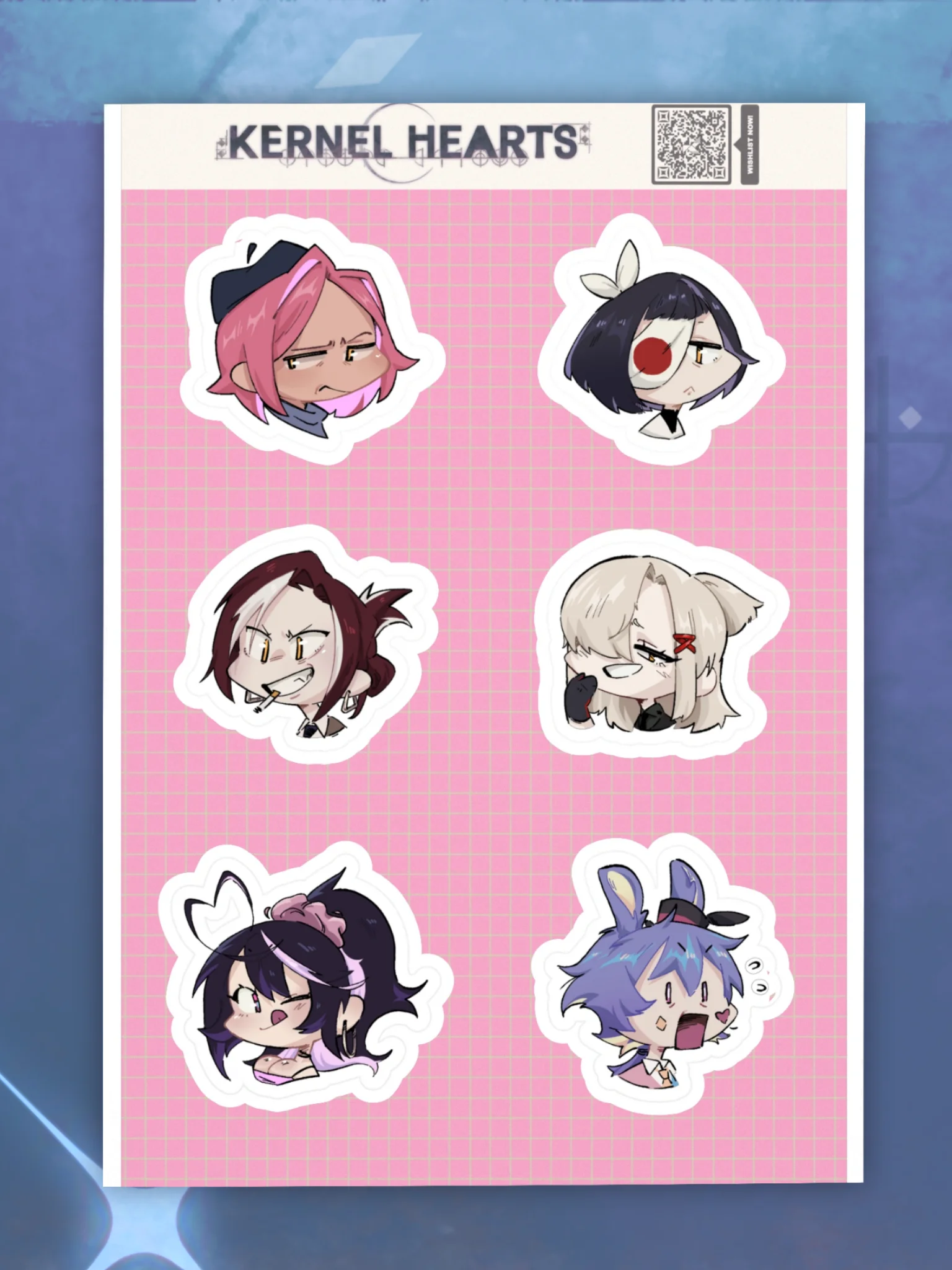 Kernel Hearts Emotes Sticker sheet product image (1)