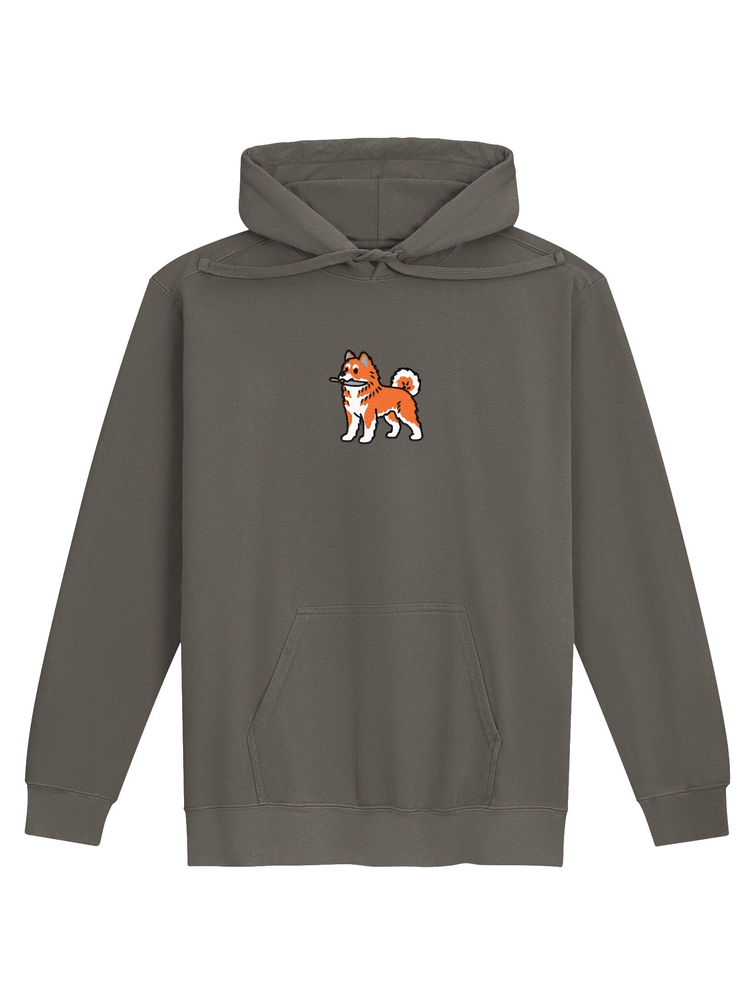 Funny Chibi-Style Japanese Akita Inu(Red) Embroidered Premium Hoodie product image (1)