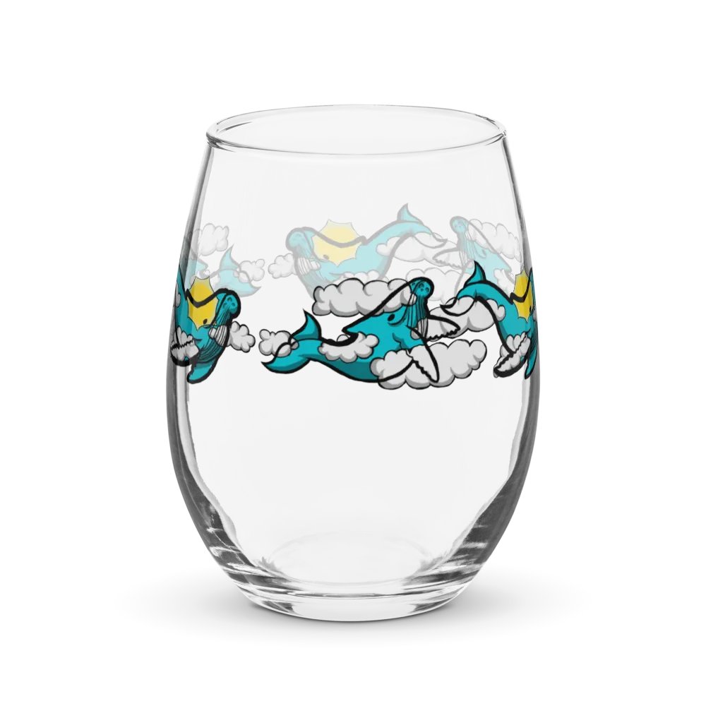 sky humpback whale stemless wine glass product image (3)