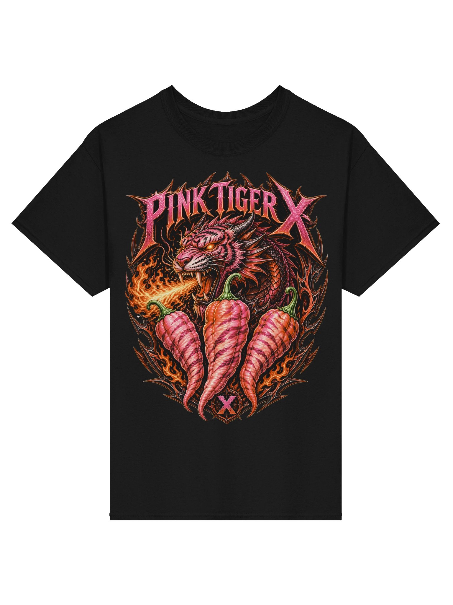 Pink Tiger X Chilli T-Shirt | Fiery Superhot Pepper Tee product image (1)