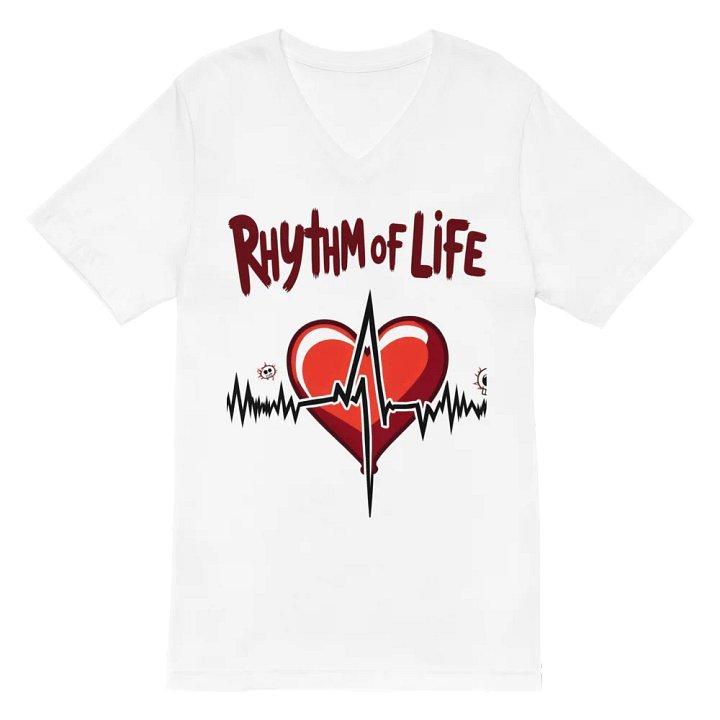 Rhythm of Life Heartbeat V-Neck T-Shirt product image (2)