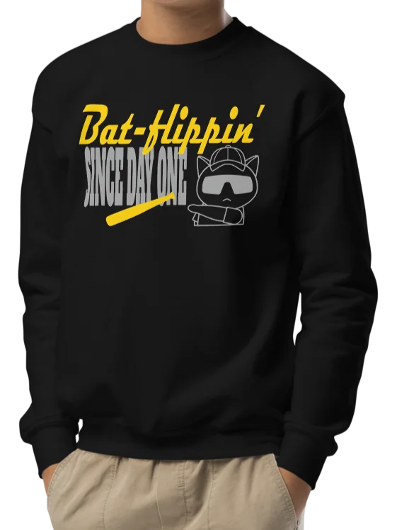 Baseball Cat (Bat-flippin' Since Day One) - Unisex Youth Sweatshirt product image (2)