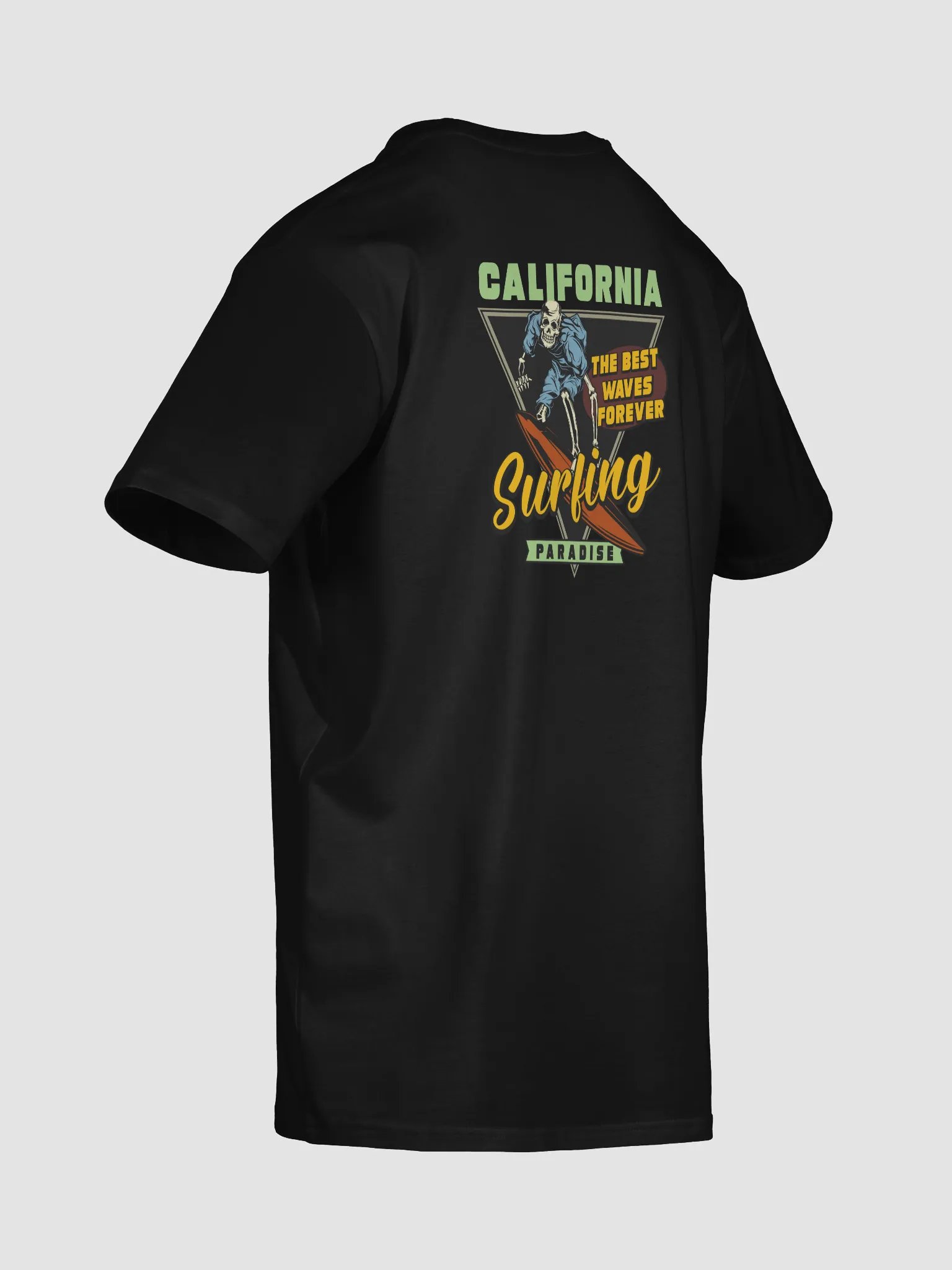 Retro California Surfing Skeleton T-Shirt product image (18)
