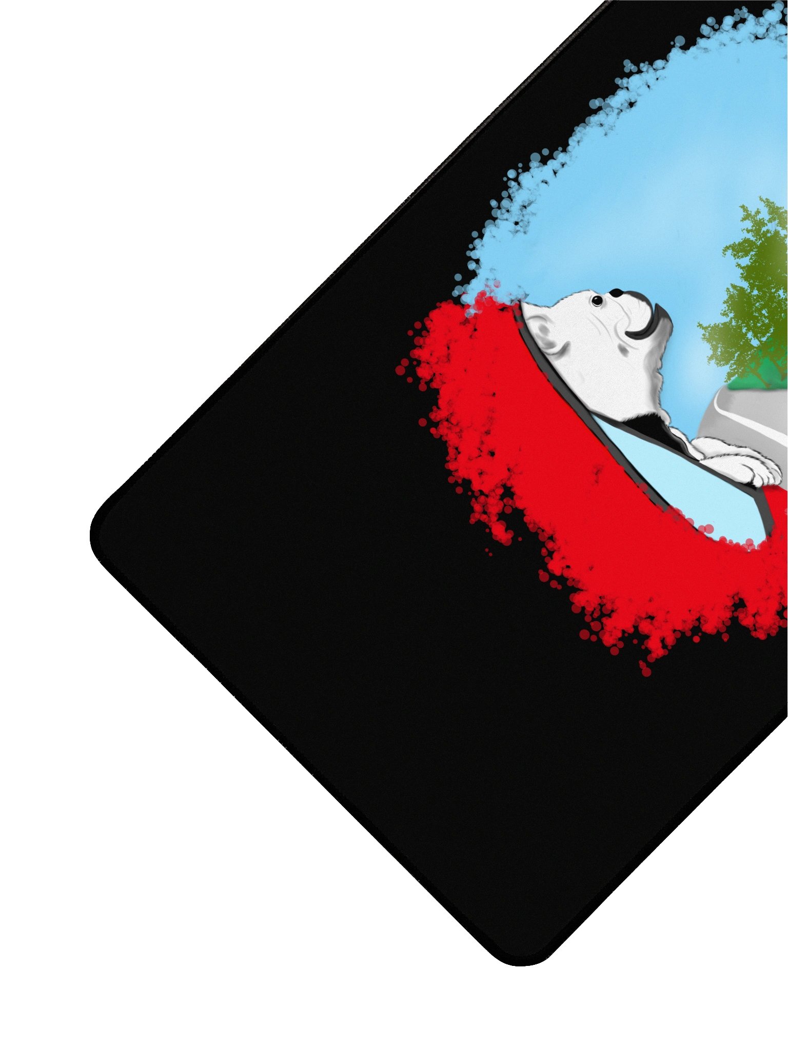 "Dog looking out car window" Desk Mat 15.5" x 31.5" product image (2)