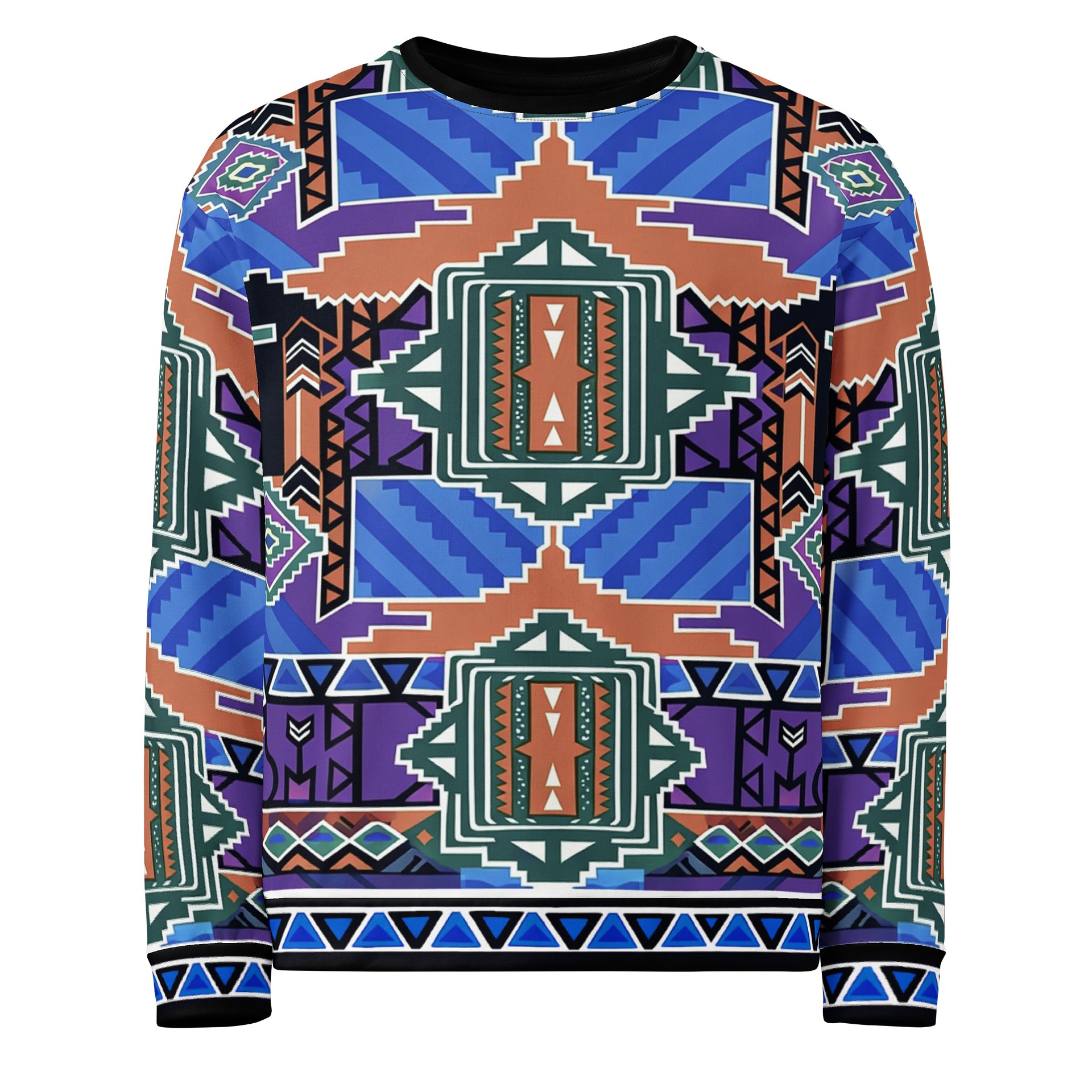 The 90s Aztec Blue/Purple Sweatshirt product image (1)