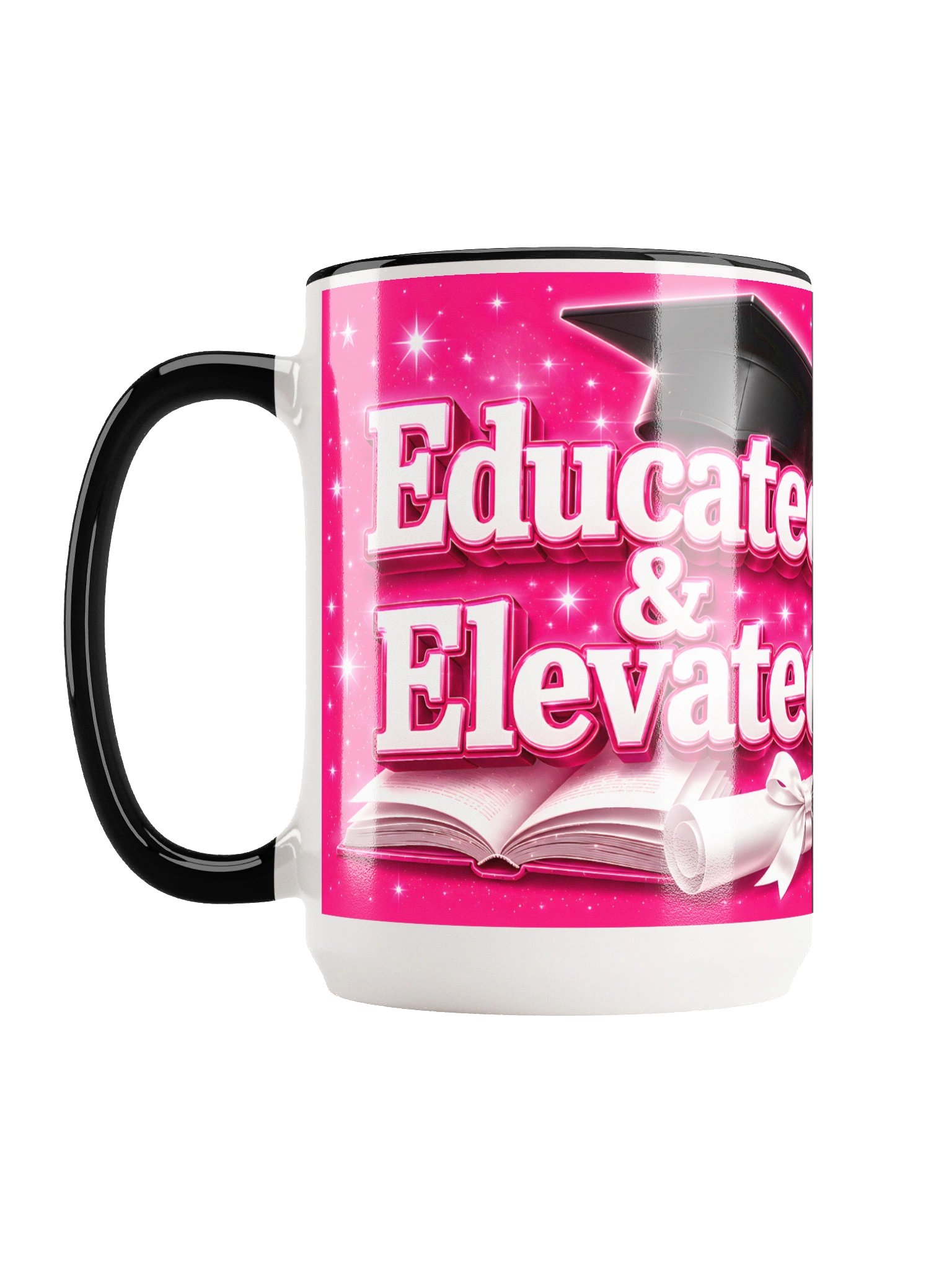 "Educated & Elevated" Graduation Mug — Pink Wrap product image (2)