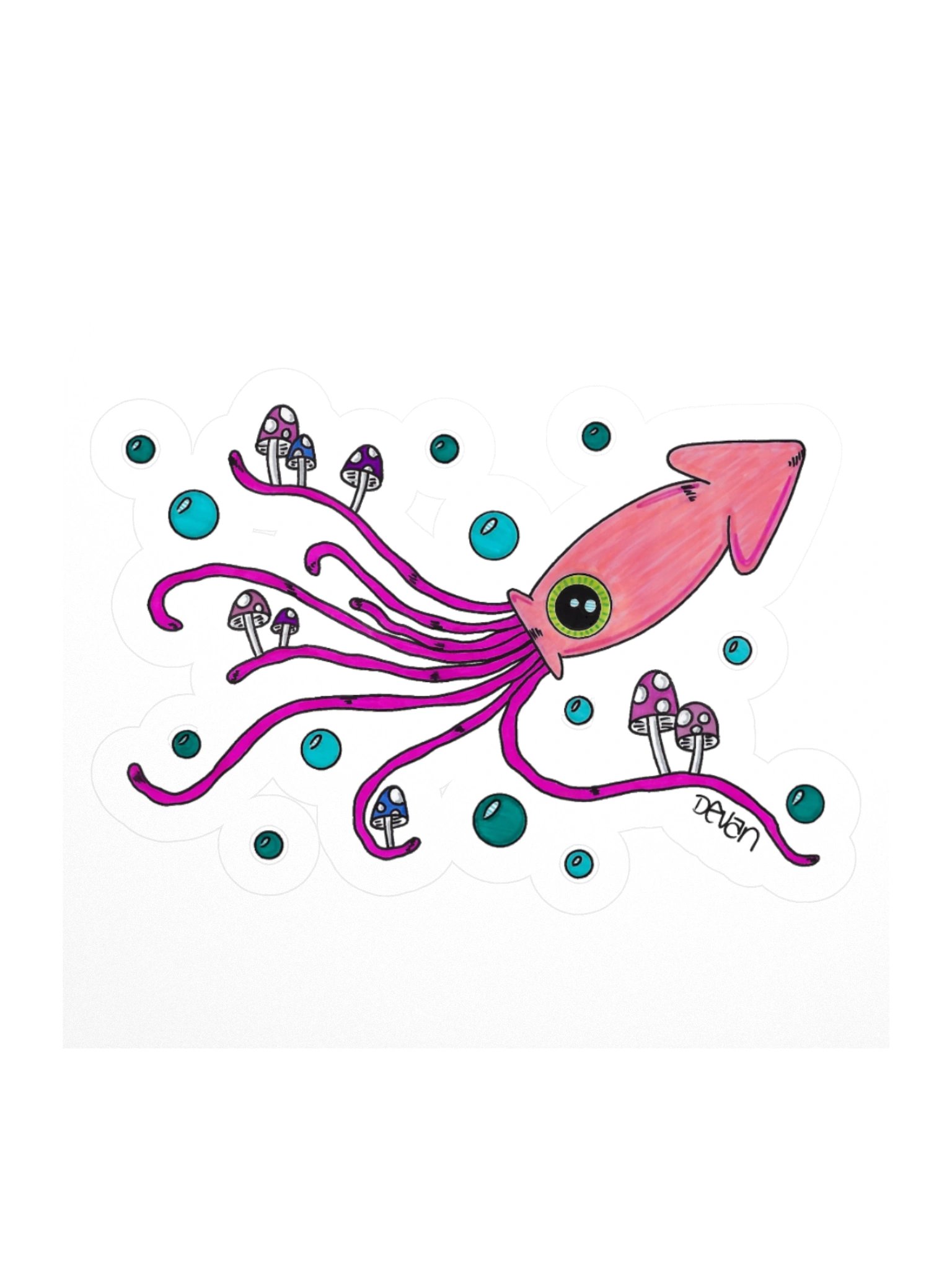 Mushroom Squid Sticker product image (1)