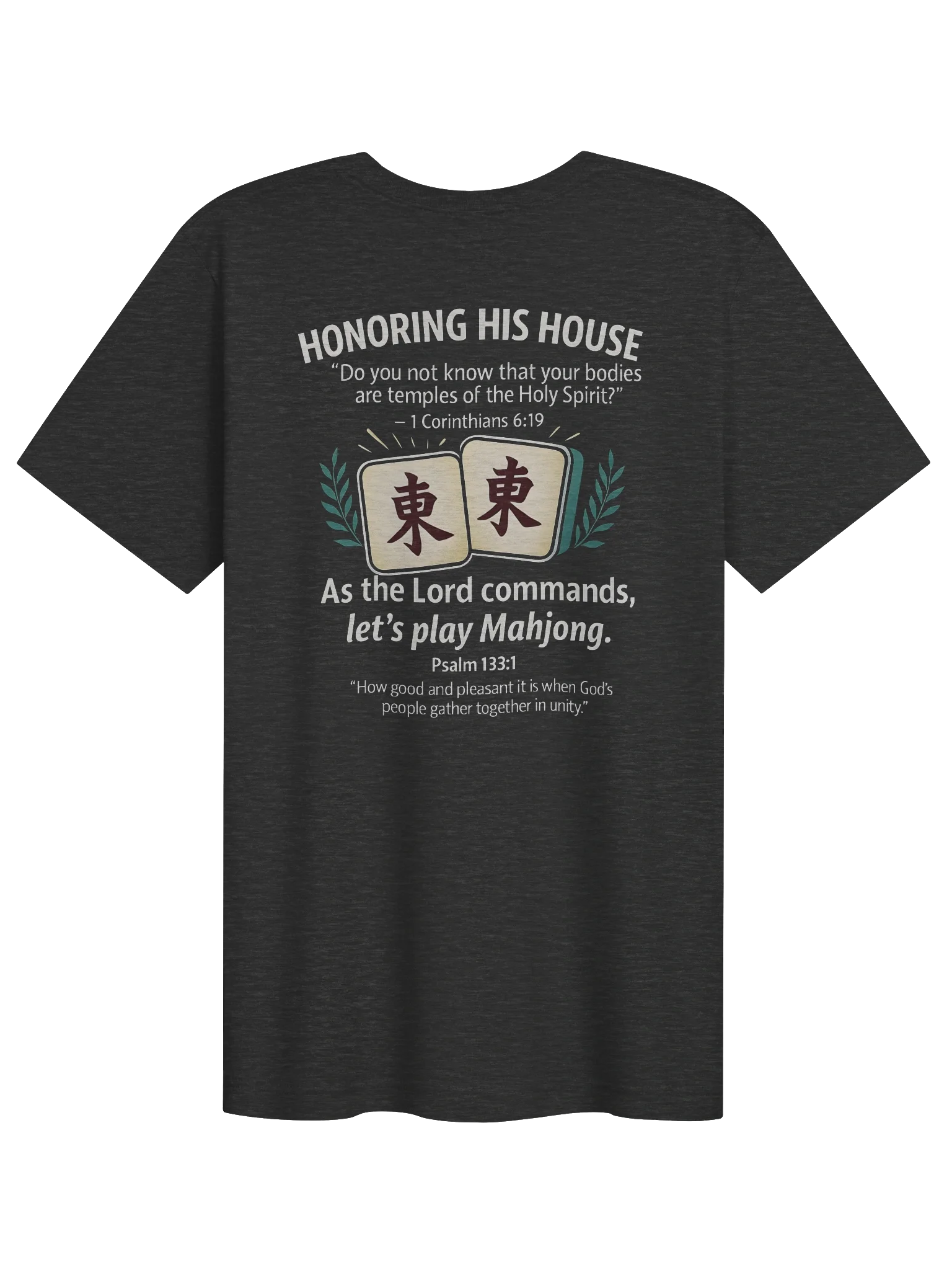 His House Unisex "Let's Play Mahjong" T-Shirt by His House