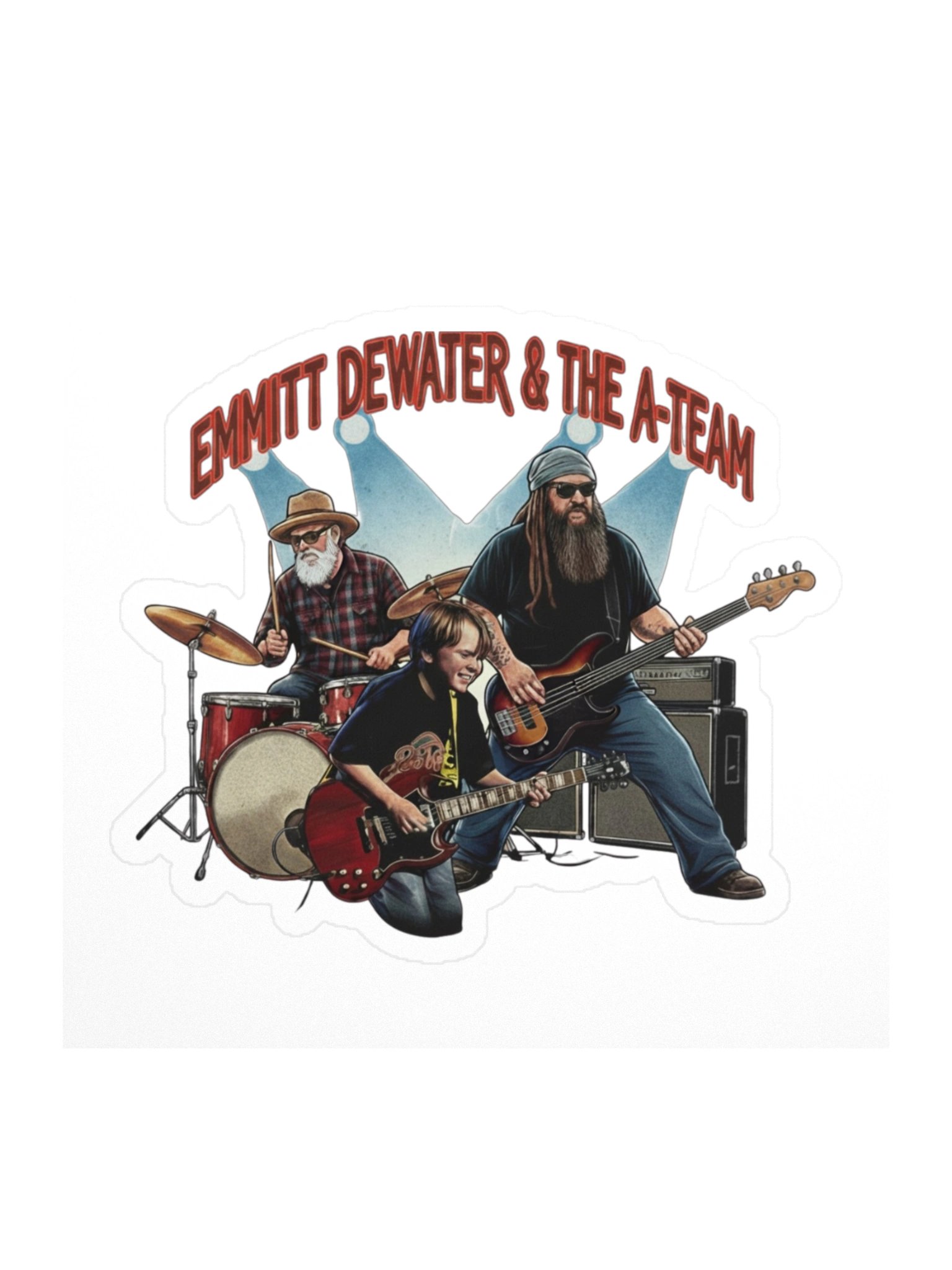 Emmitt DeWater & The A-Team 4×4 Sticker product image (1)
